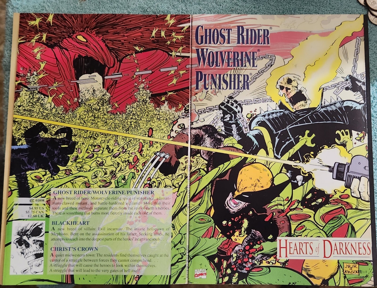 GHOST RIDER/WOLVERINE/PUNISHER HEARTS OF DARKNESS #1 (Marvel, 1991) Prestige 