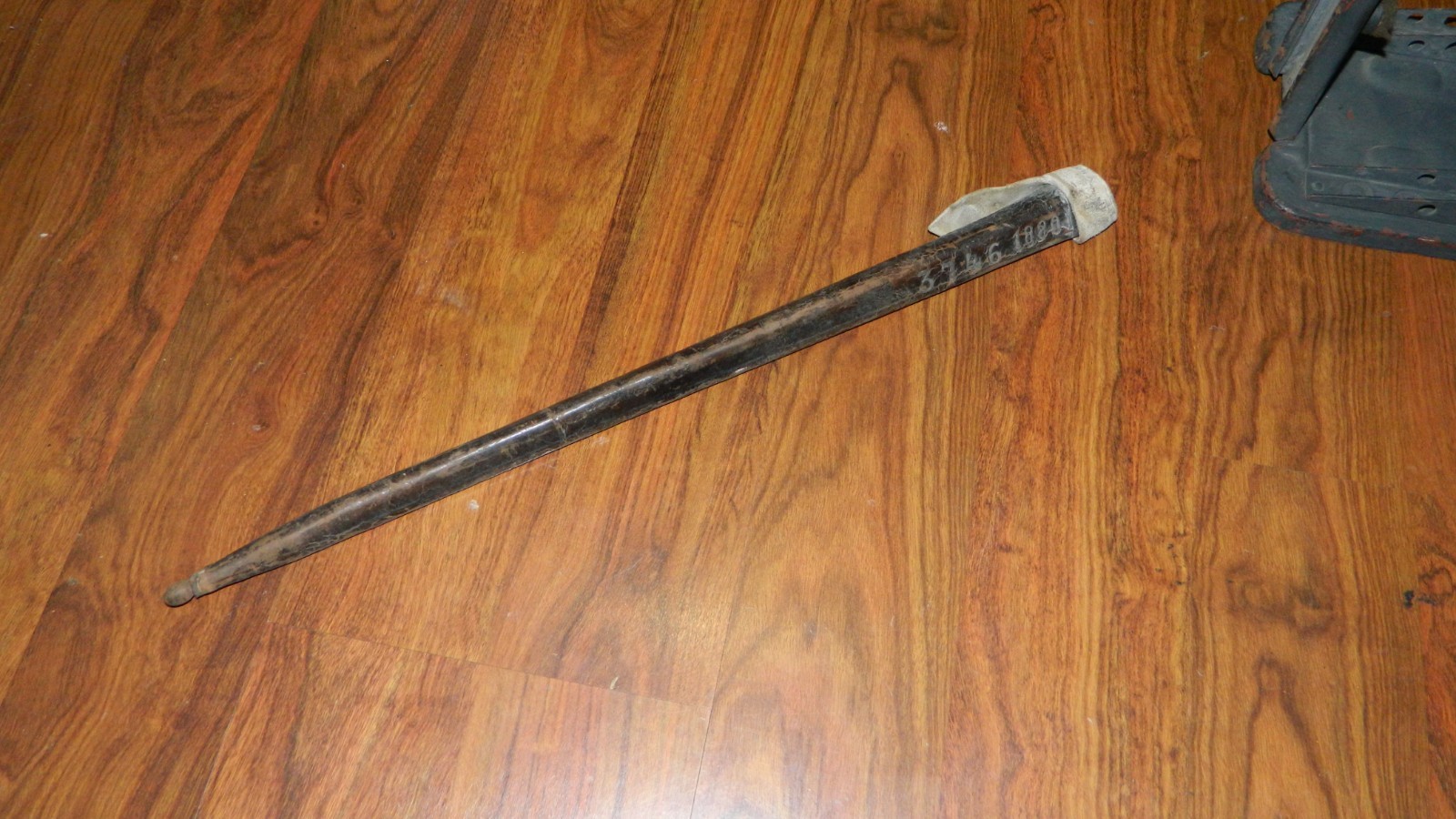 Antique Old 18 Century US Civil War Socket Bayonet Leather Scabbard Sheath