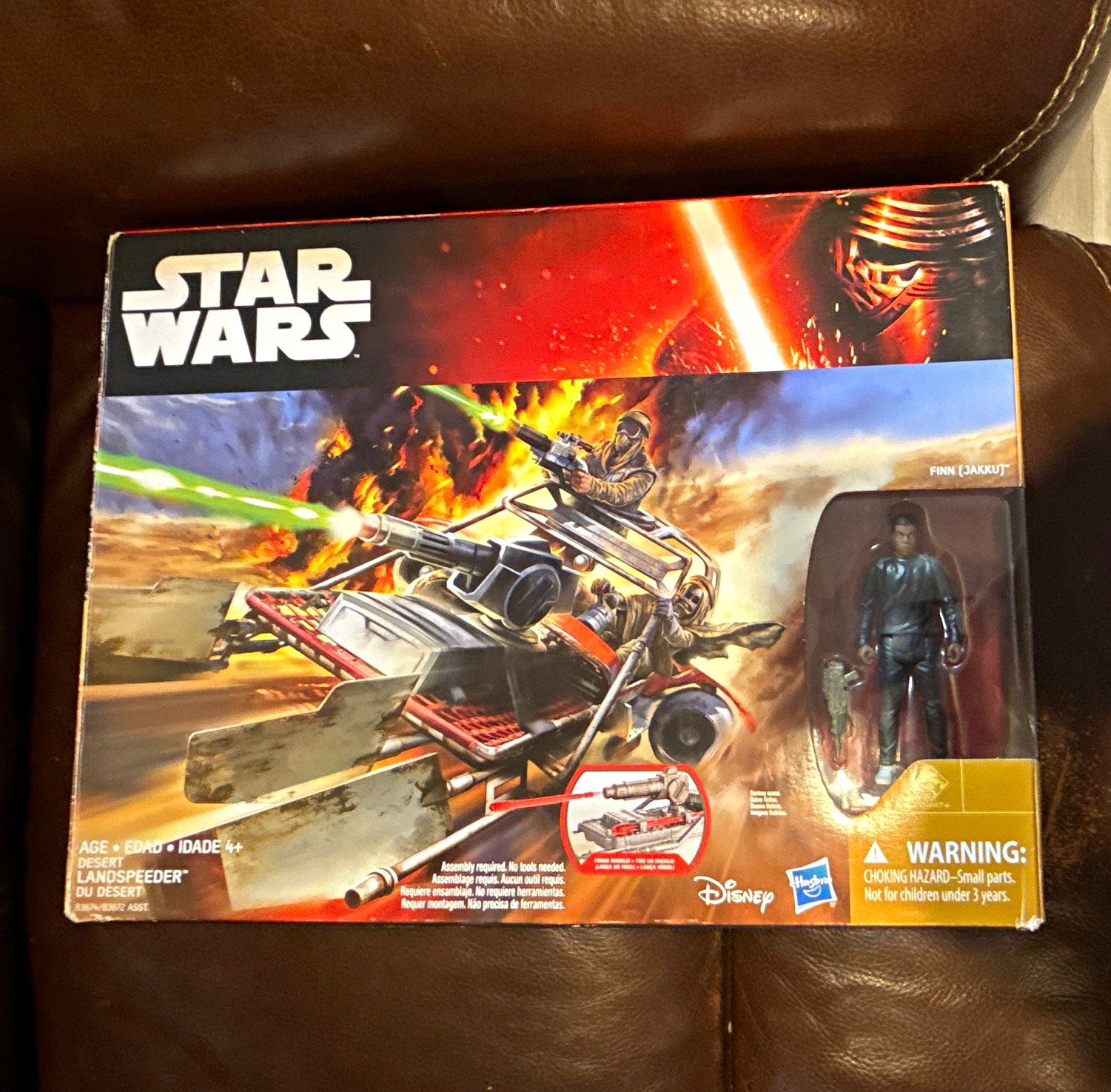 Vintage Star Wars Desert Landspeeder Vehicle, with figure.