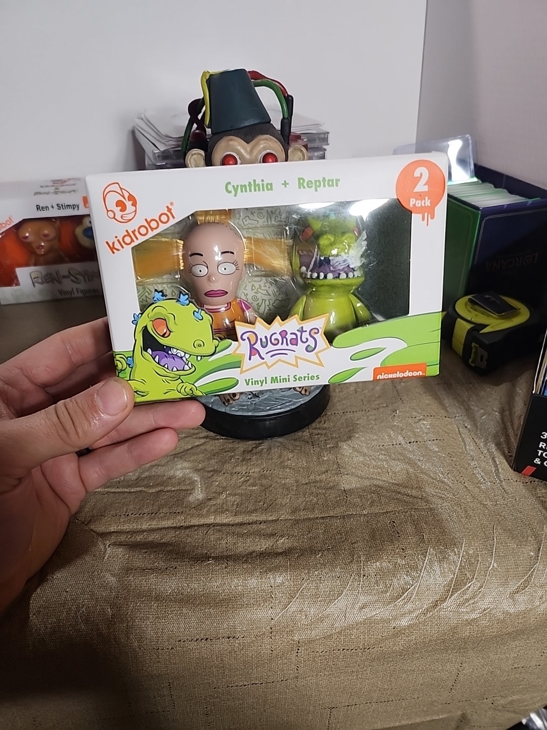 Kidrobot Vinyl Mini Series Rugrats Cynthia & Reptar Animation Figures 2 Pack