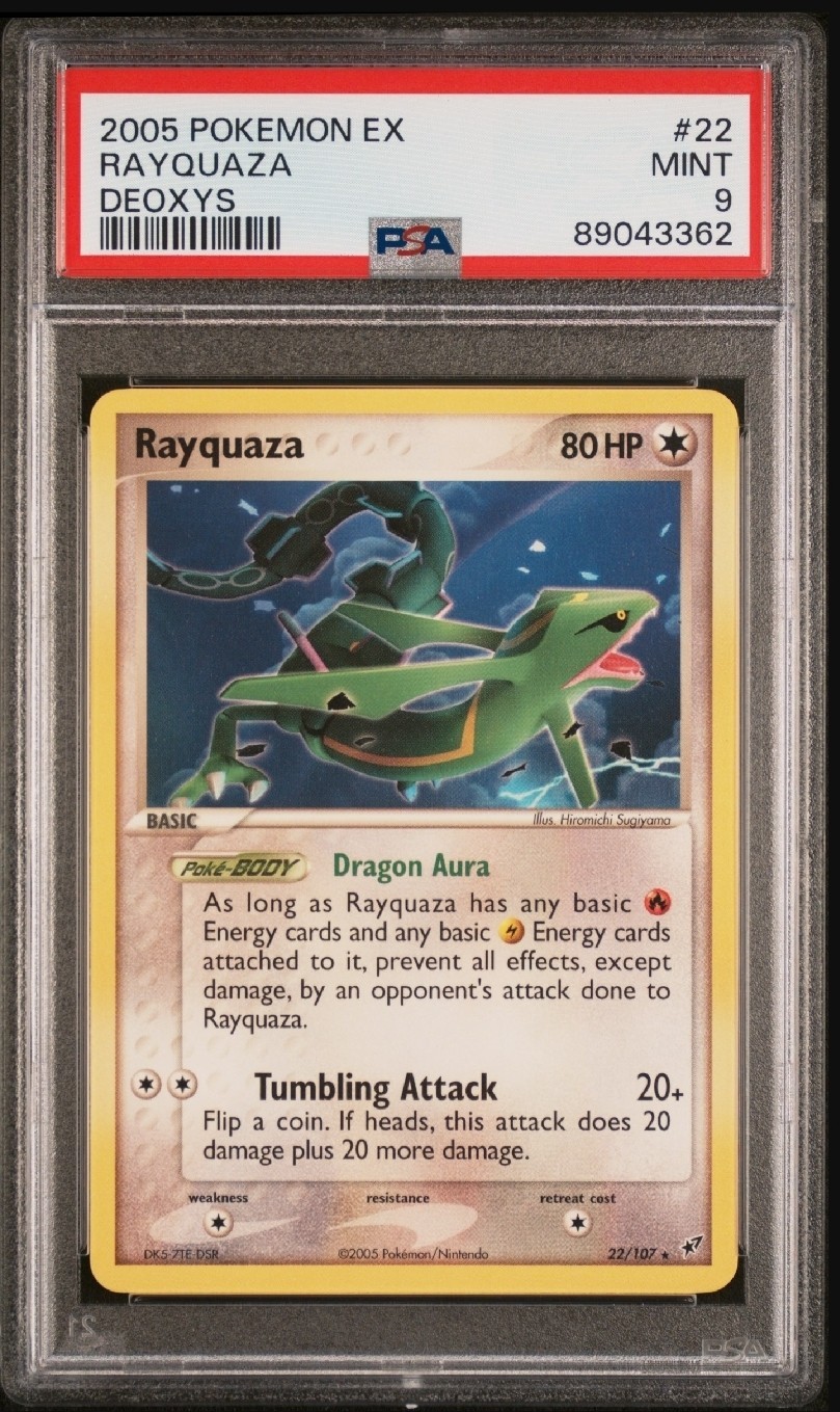 2005 Pokemon Ex Deoxys #22 Rayquaza Deoxys PSA 9 Non Holo