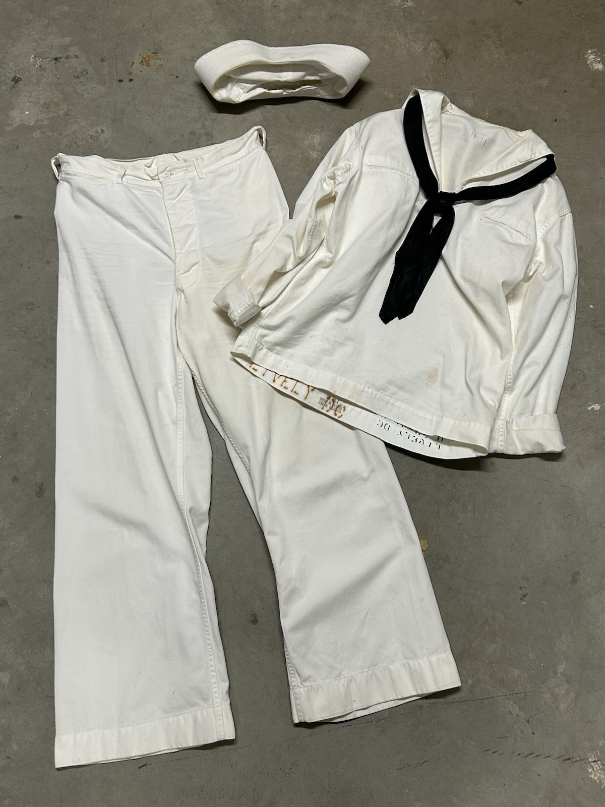 Vintage 50s/60s US Navy Undress Jumper Uniform Top Trousers And Cover