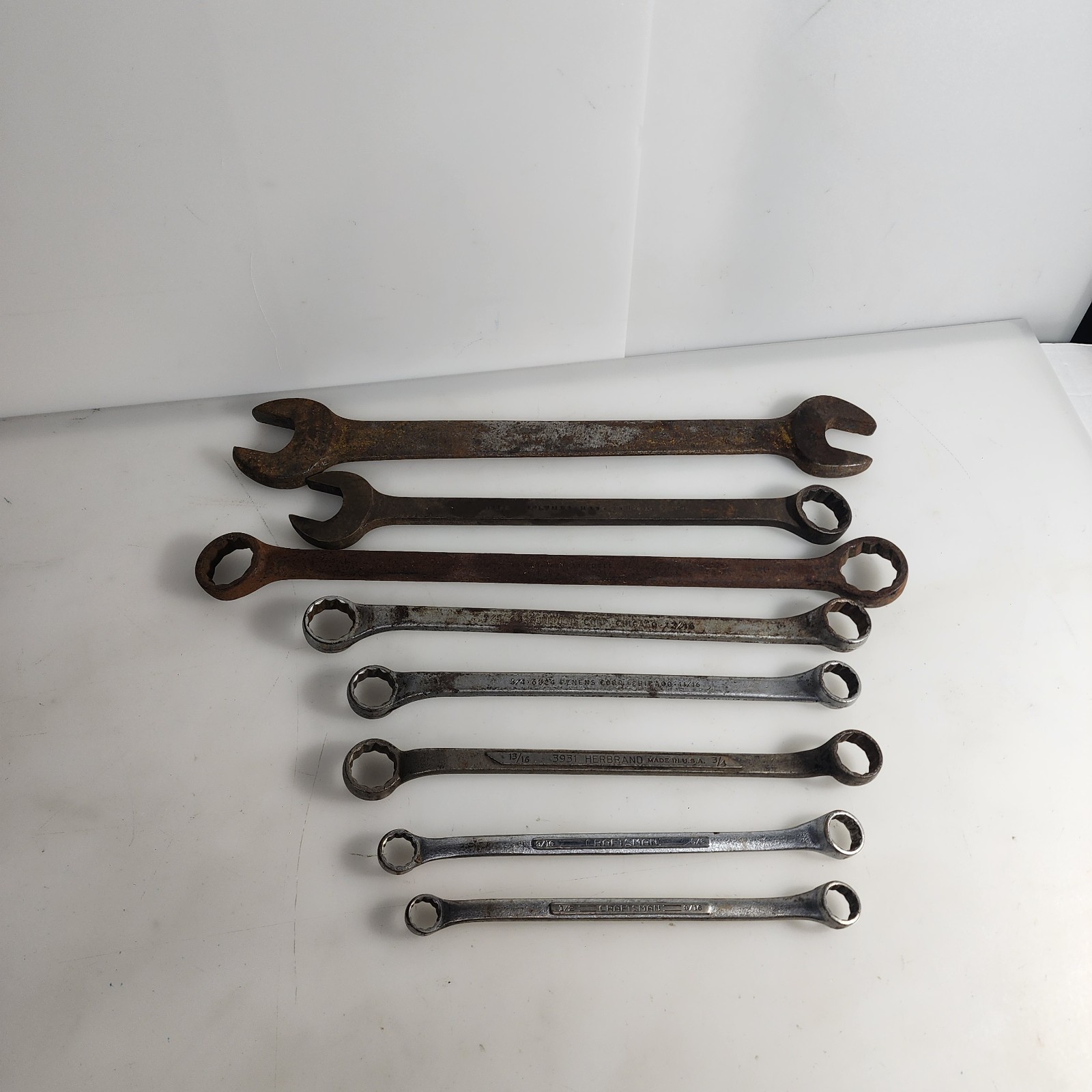 Vintage CRAFTSMAN Herbran Penens Plomb Double -Opened- Boxed- End Wrenches Lot 8