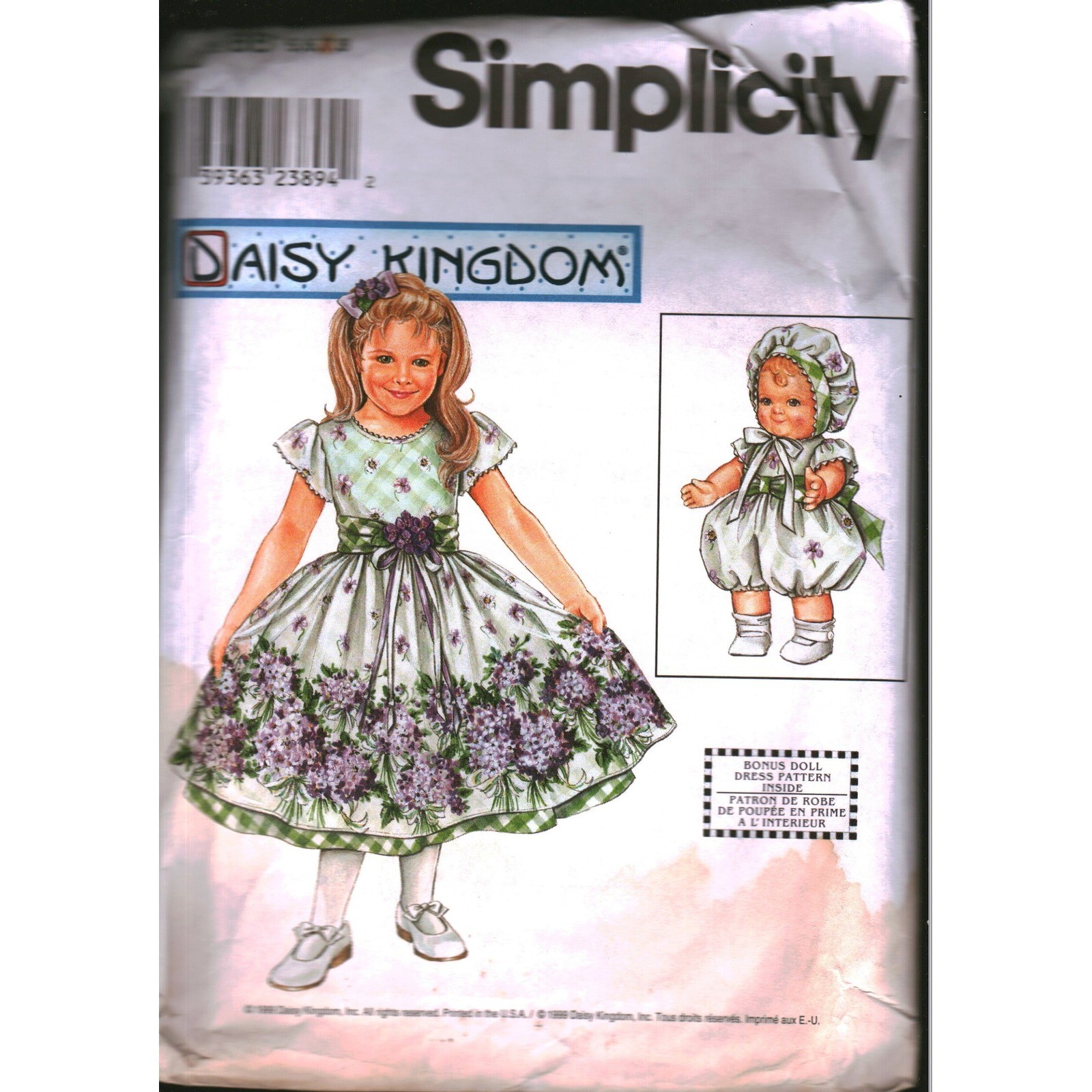 Simplicity Daisy Kingdom 0618 Child Dress and Doll Clothes Sewing Pattern Sz 5-7