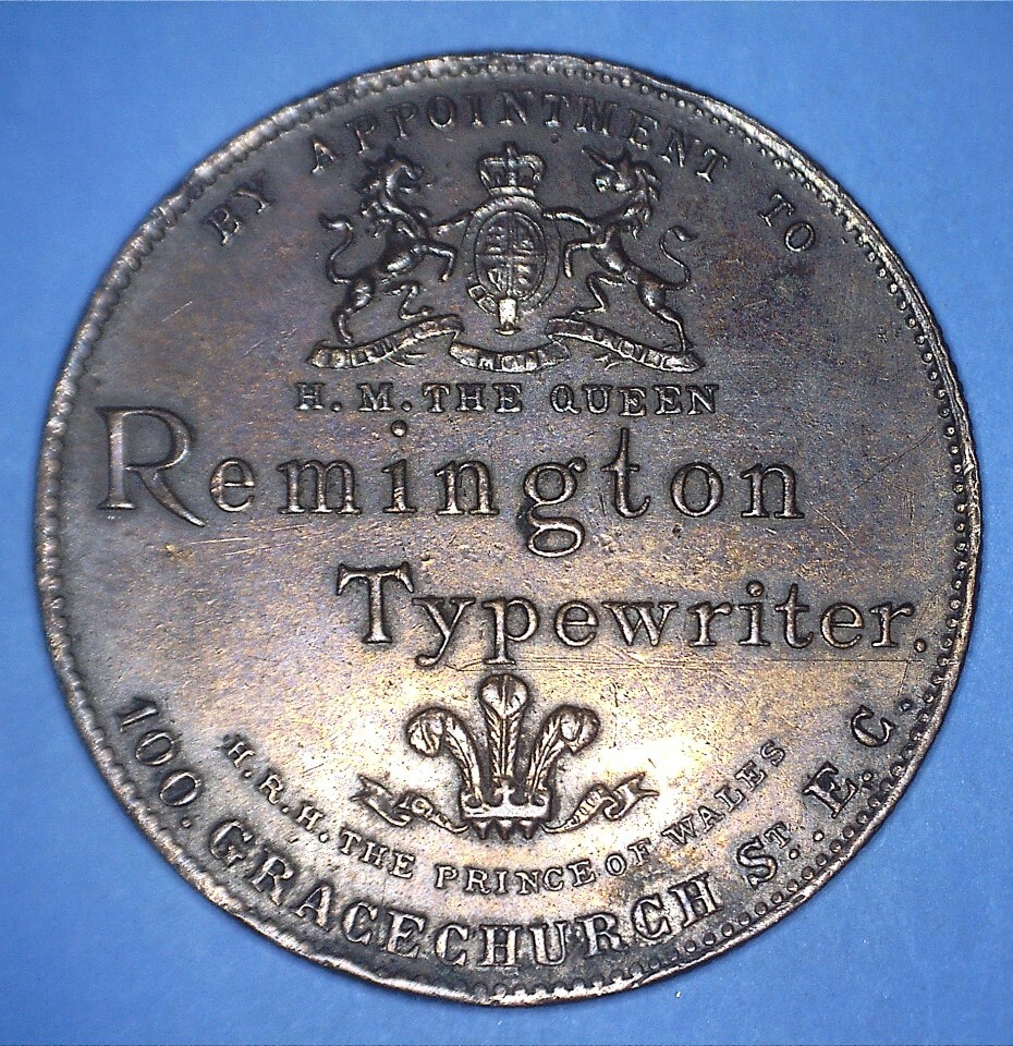 1896 REMINGTON TYPEWRITER FOUR GENERATIONS OF ROYAL FAMILY - *01215563 🌈