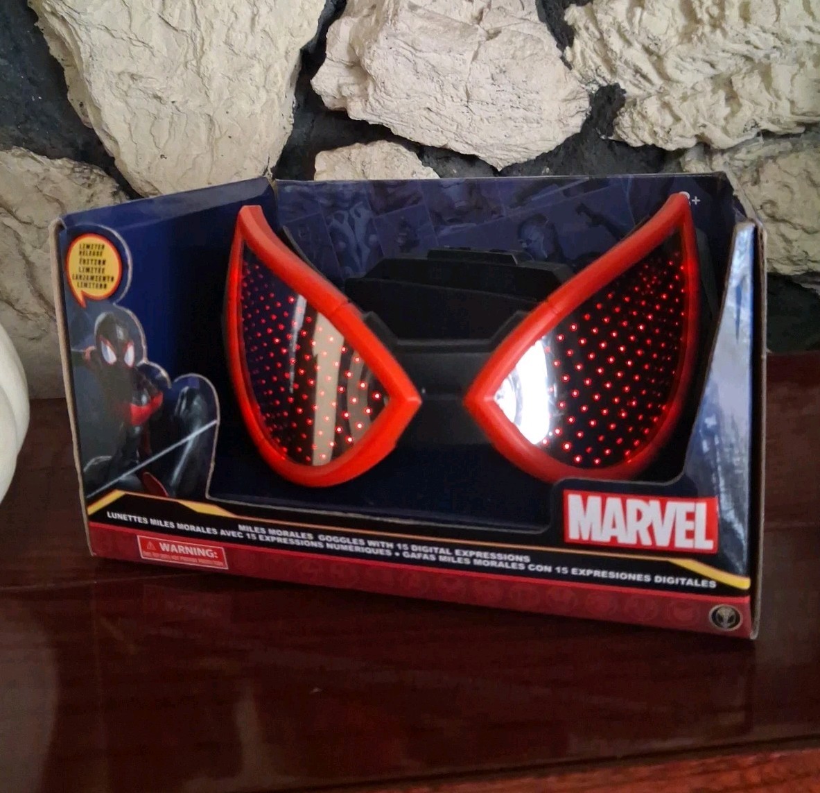Disney Parks Marvel Miles Morales Goggles with 15 Digital Expressions Limited