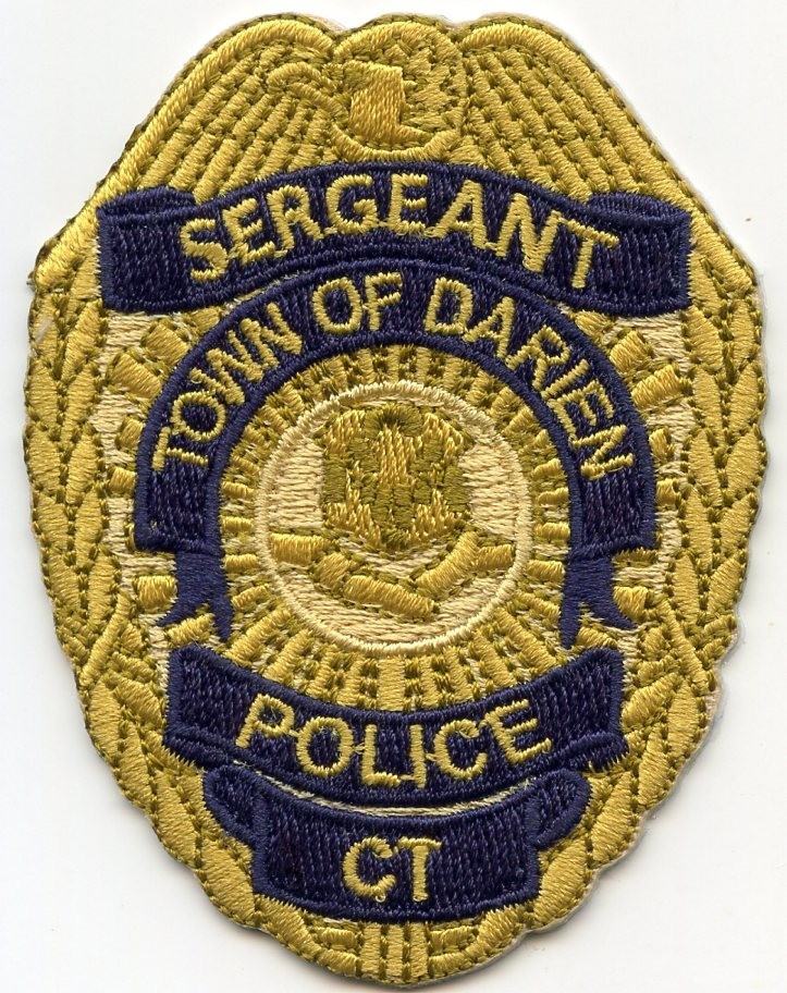 DARIEN CONNECTICUT POLICE #B small POLICE PATCH
