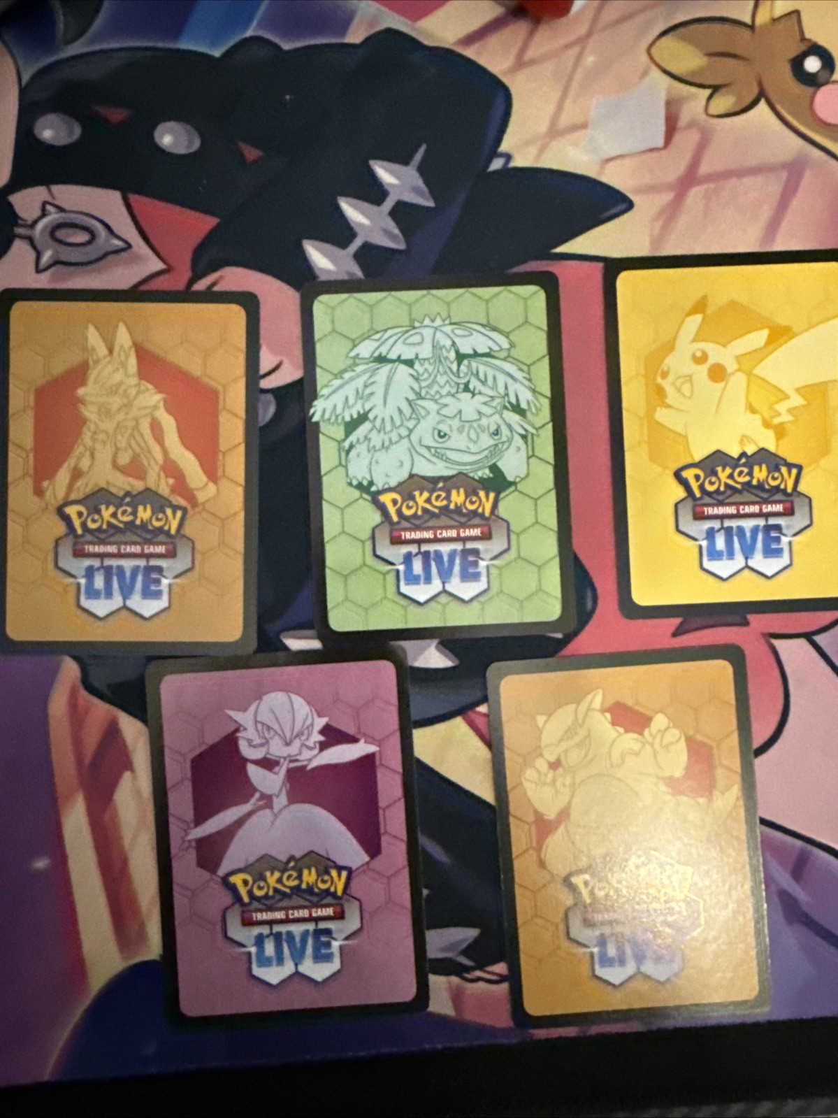 5 Code Cards From The New Set Pitch Black Not Used Very Good Condition