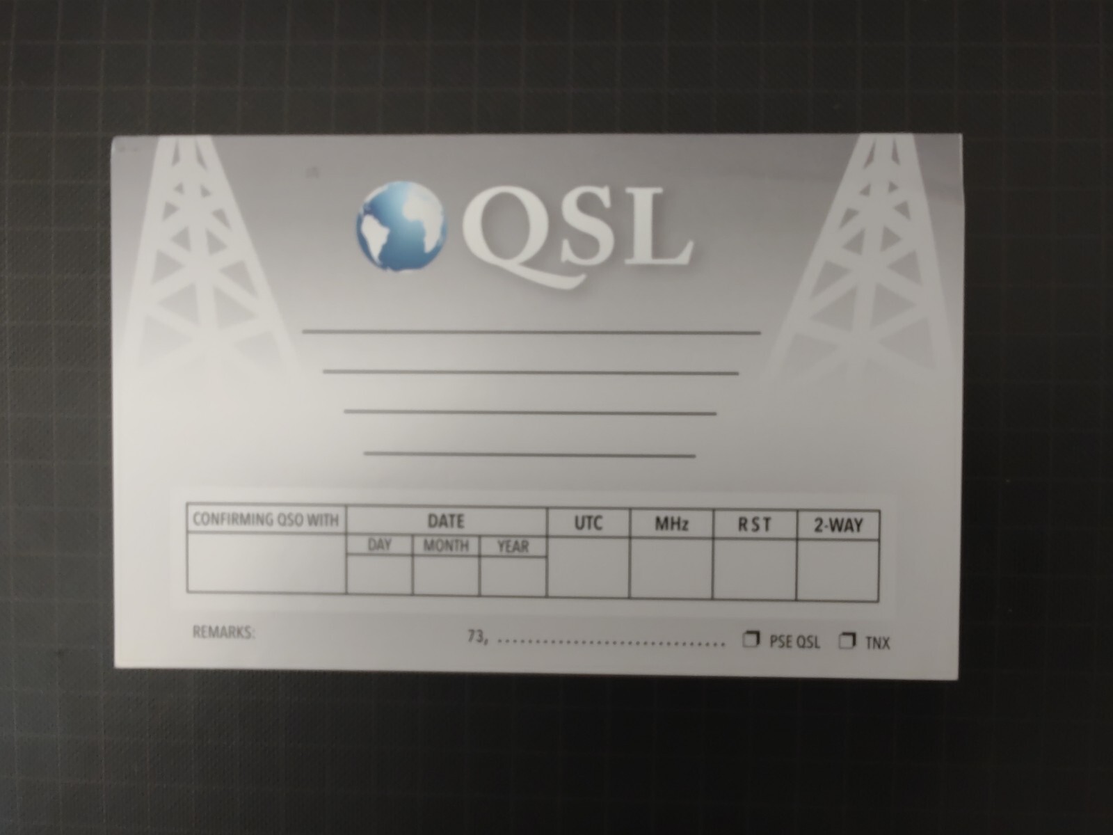 50 High Quaity QSL Cards QSL Hams and Shortwave Stations - Universal - Blank