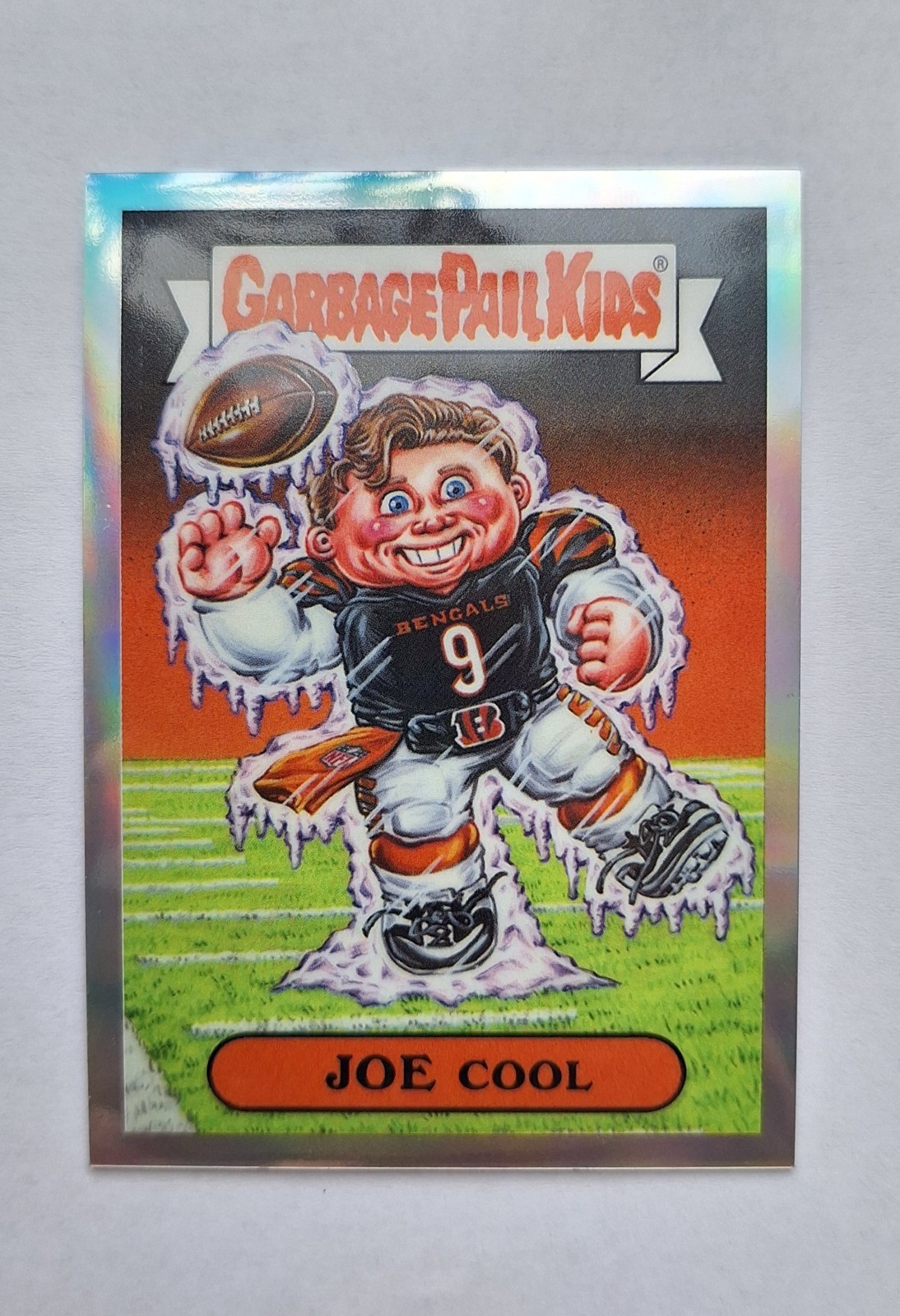 2026 Bowman Chrome Joe Burrow Garbage Pail Kids GPK #NFLG-JB Joe Cool
