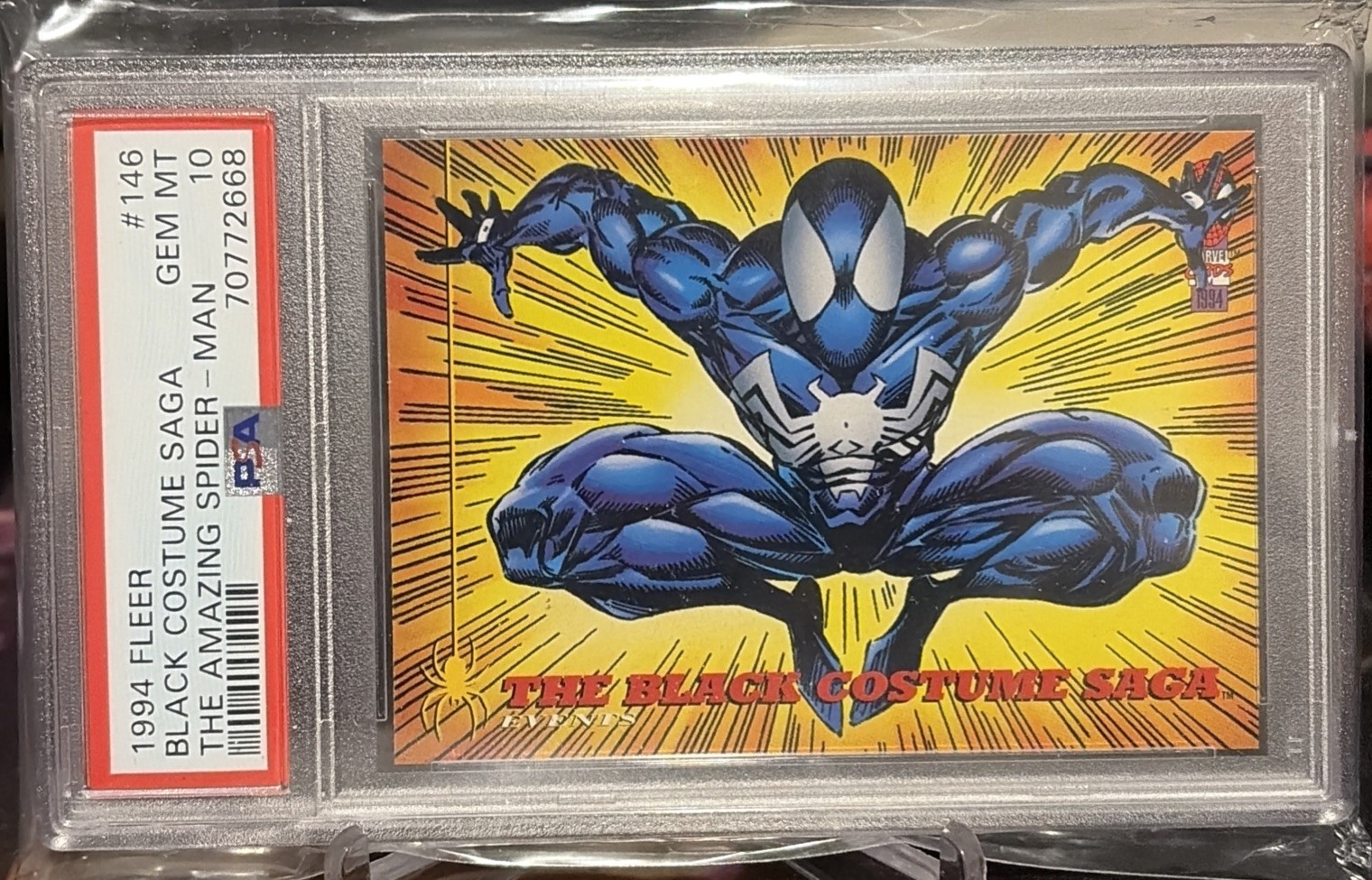 1994 Fleer Black Costume Saga Amazing Spider-Man PSA 10 #146 LOW POP 15 🔥