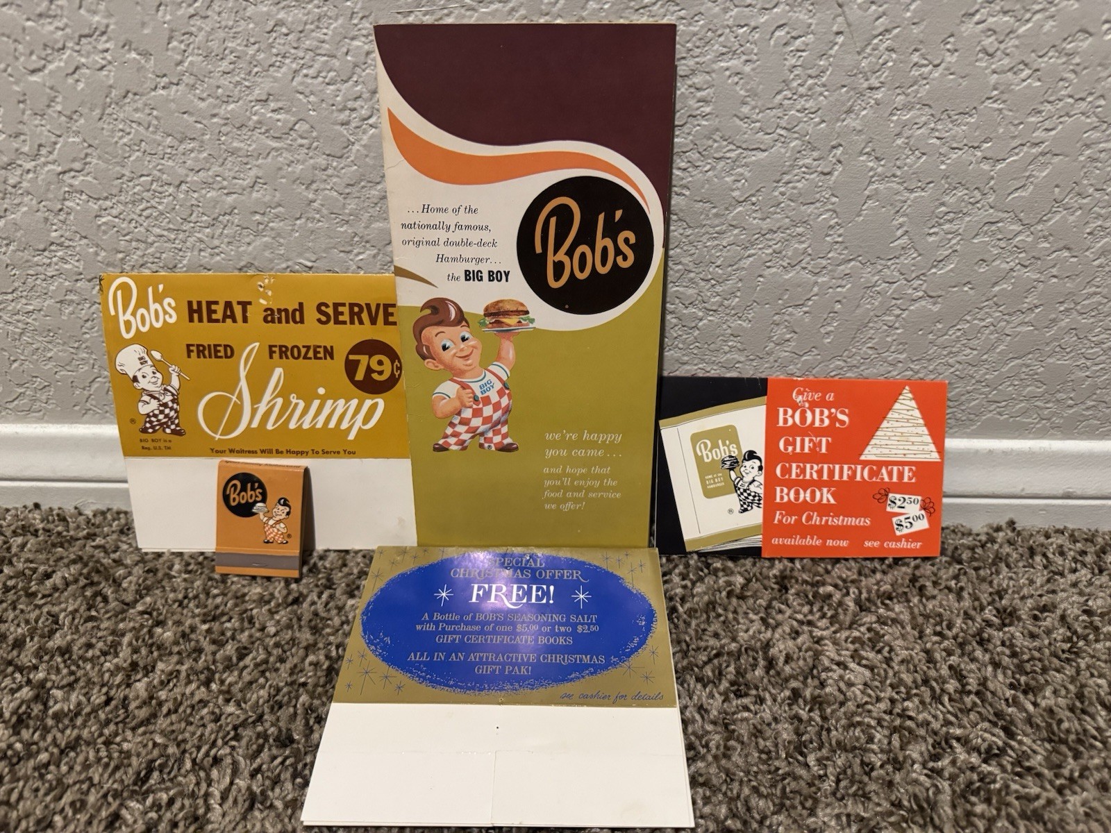 🔥 Rare Vintage Bob's Big Boy Restaurant Menu 1965 & More Lot
