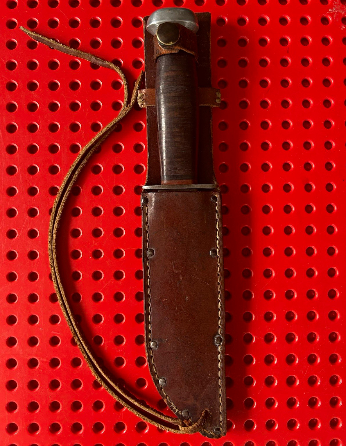 Vintage WWII US PAL RH 36 Parkerized Military Fighting Knife w/ Sheath
