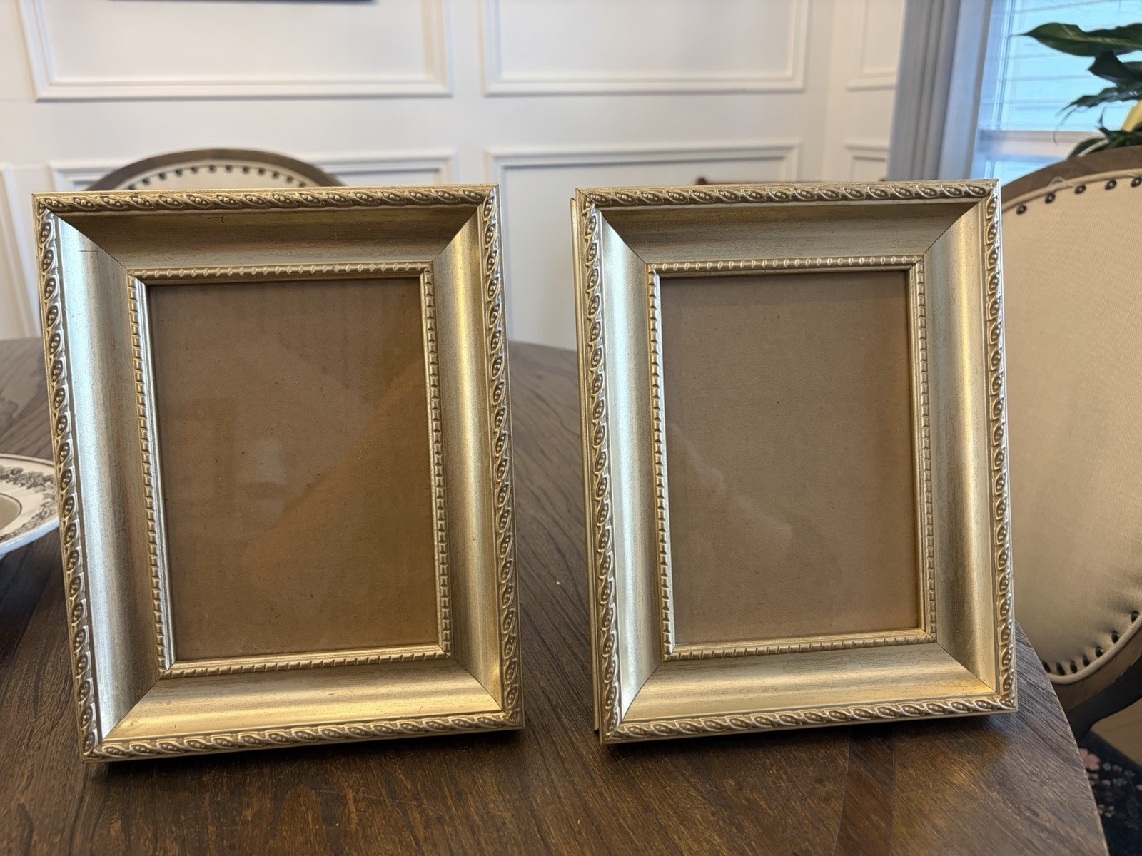 Pair Of Matching Gold Vintage Picture Frames Easel 