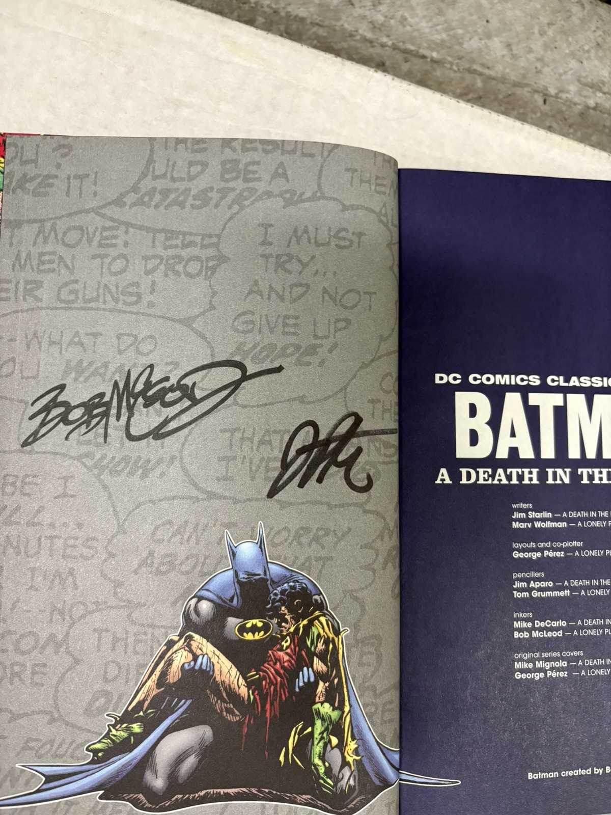 Batman: A Death in the Family DC Comics Classic Library HC 1st. Print Signed 2X