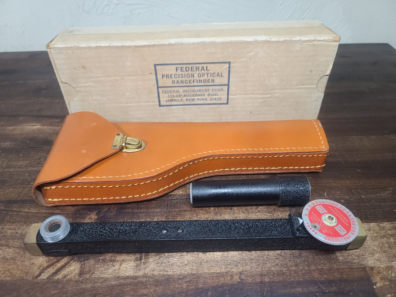 VTG Federal Precision Optical Range Finder Instrument Leather Sheath Near Mint