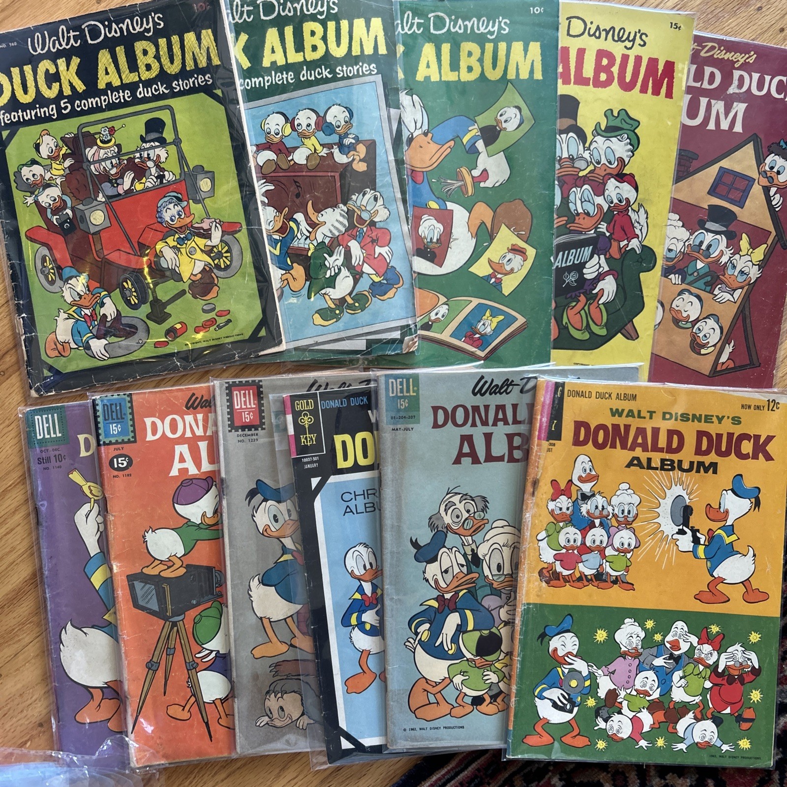 WALT DISNEY\'S DUCK ALBUM (DELL COMICS 1954-1965) 11 Book Lot