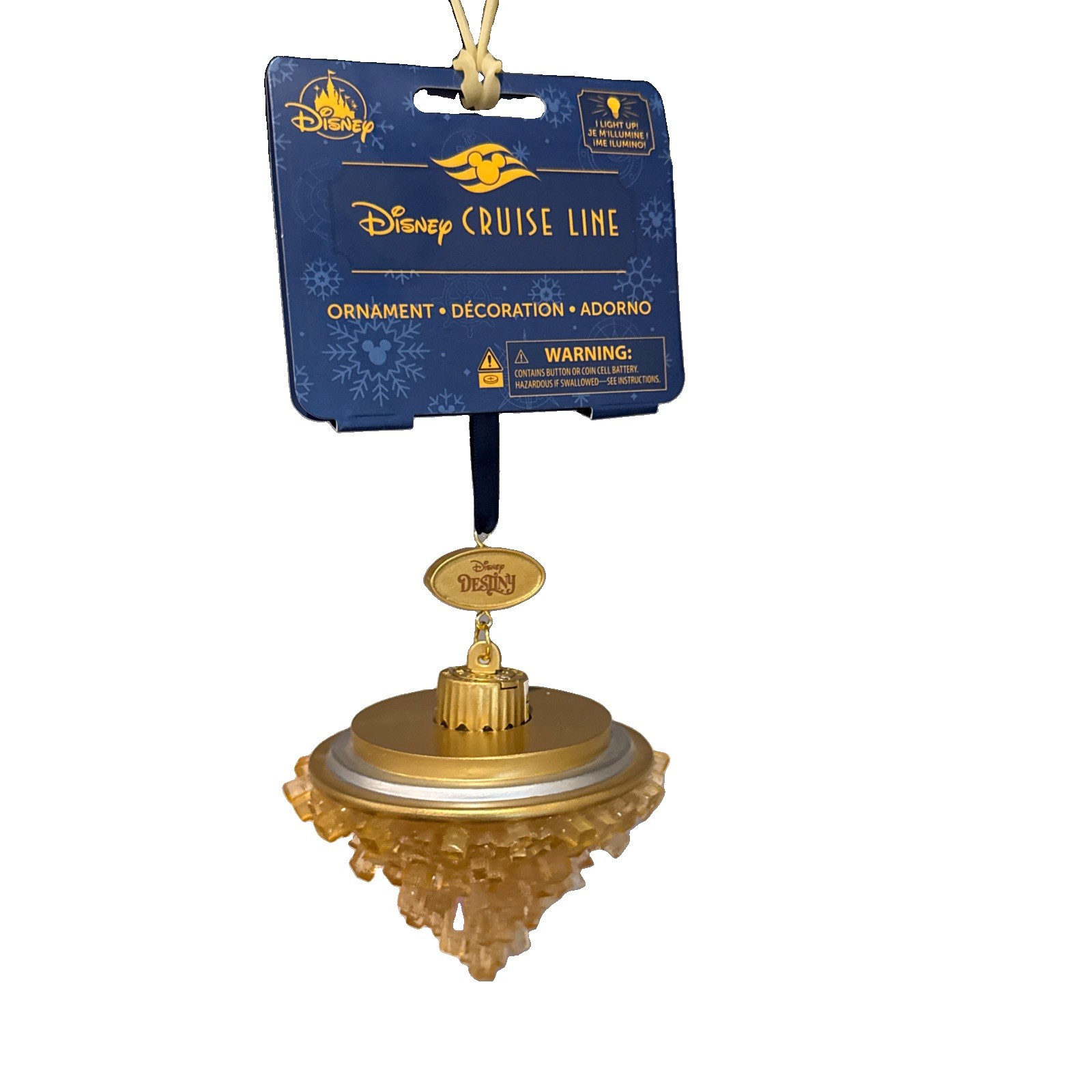 New DCL Disney DESTINY Atrium Chandelier Lights Up Ornament Disney Cruise Line