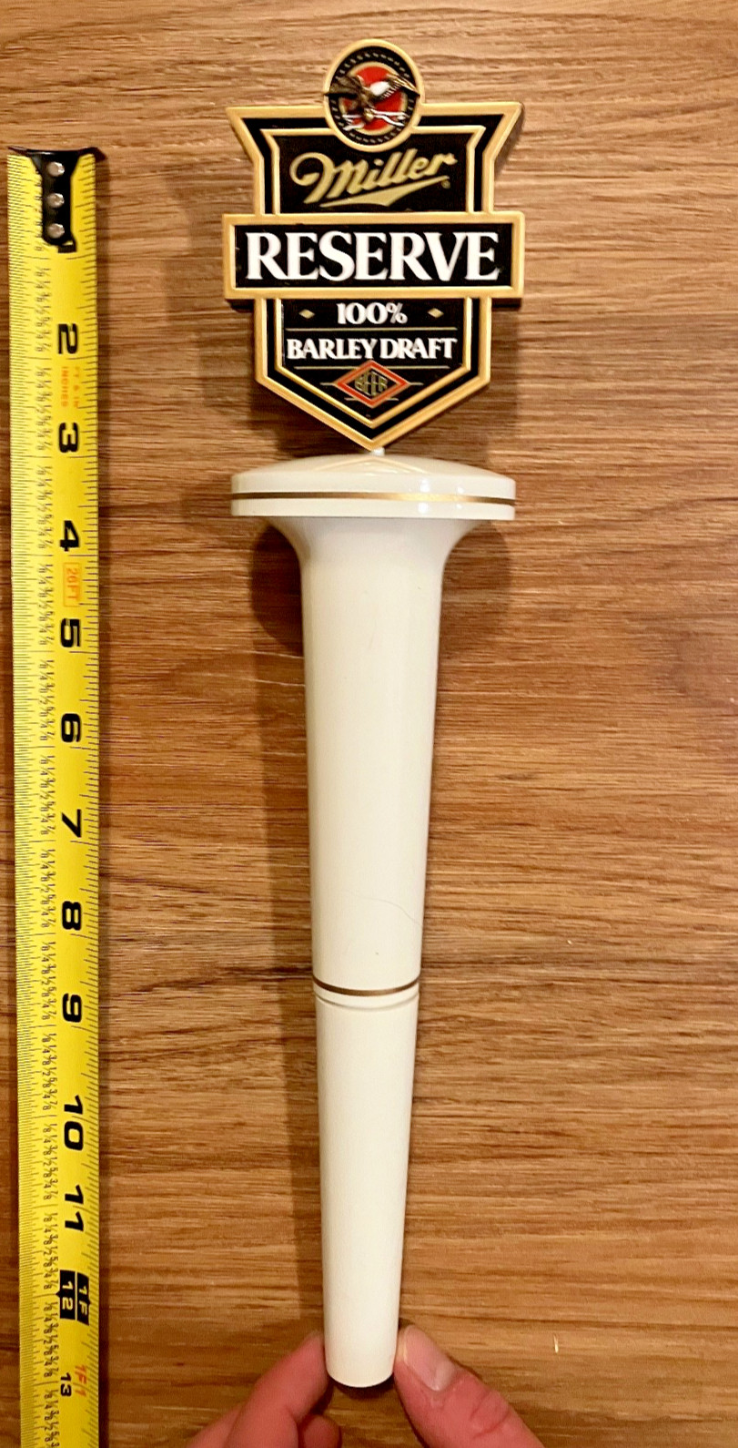 Miller Reserve Beer Tap Handle Knob Keg Draft Bar Top Brewing Vintage Barley