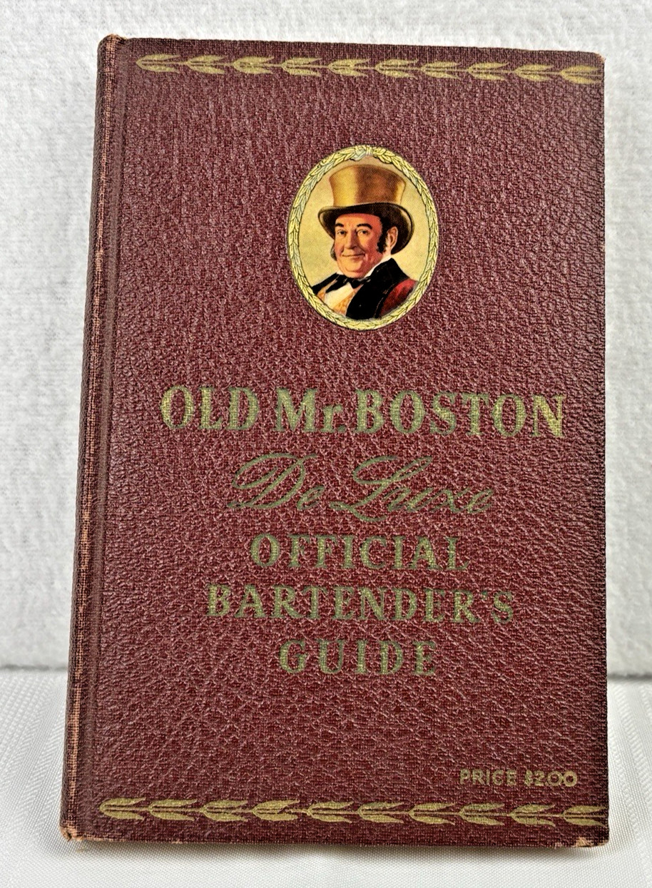 1941 Old Mr Boston Deluxe Official Bartender's Guide Book Hardcover