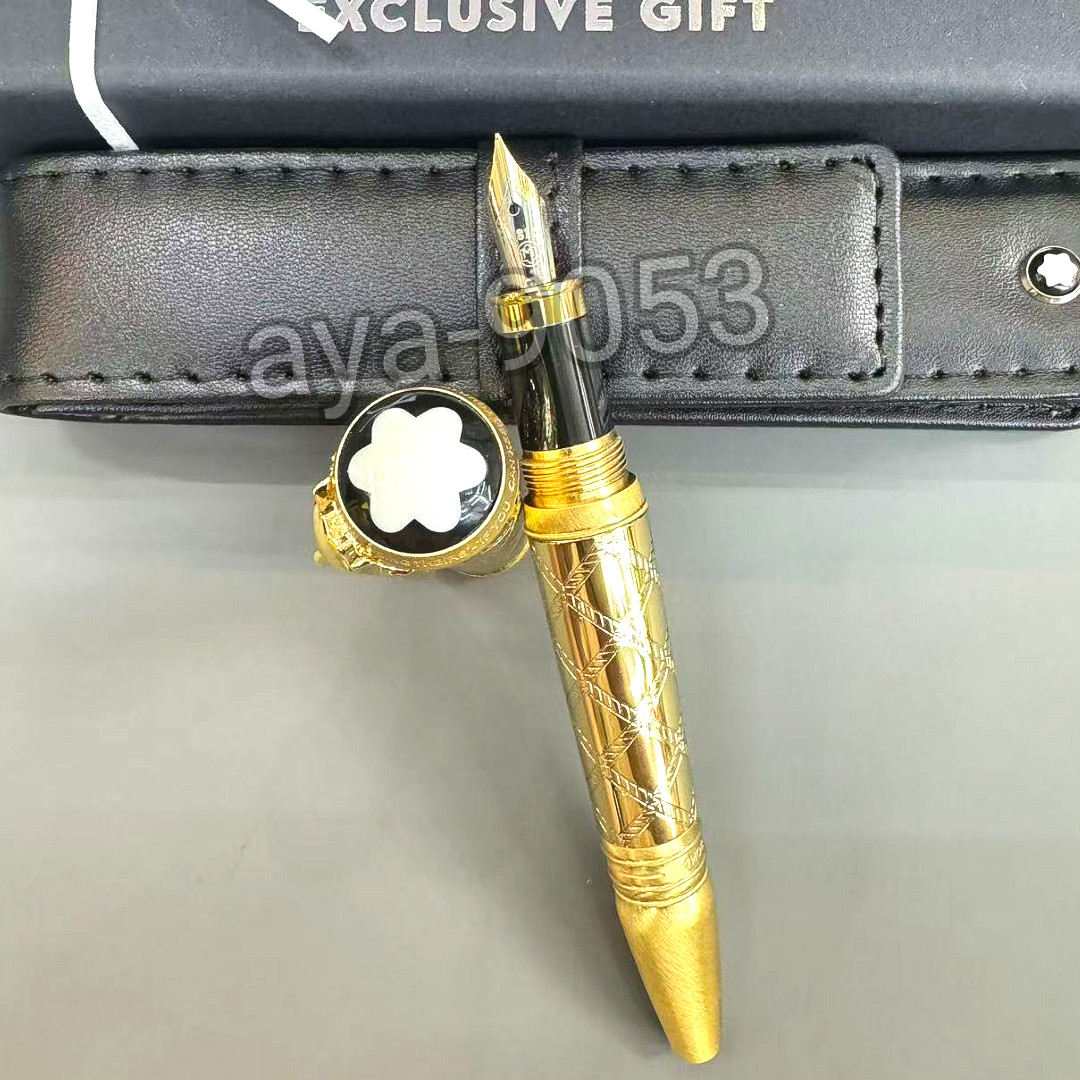 MONTBLANC Writers Edition Rudyard Kipling Gold Engraved Fountain Pen Rare
