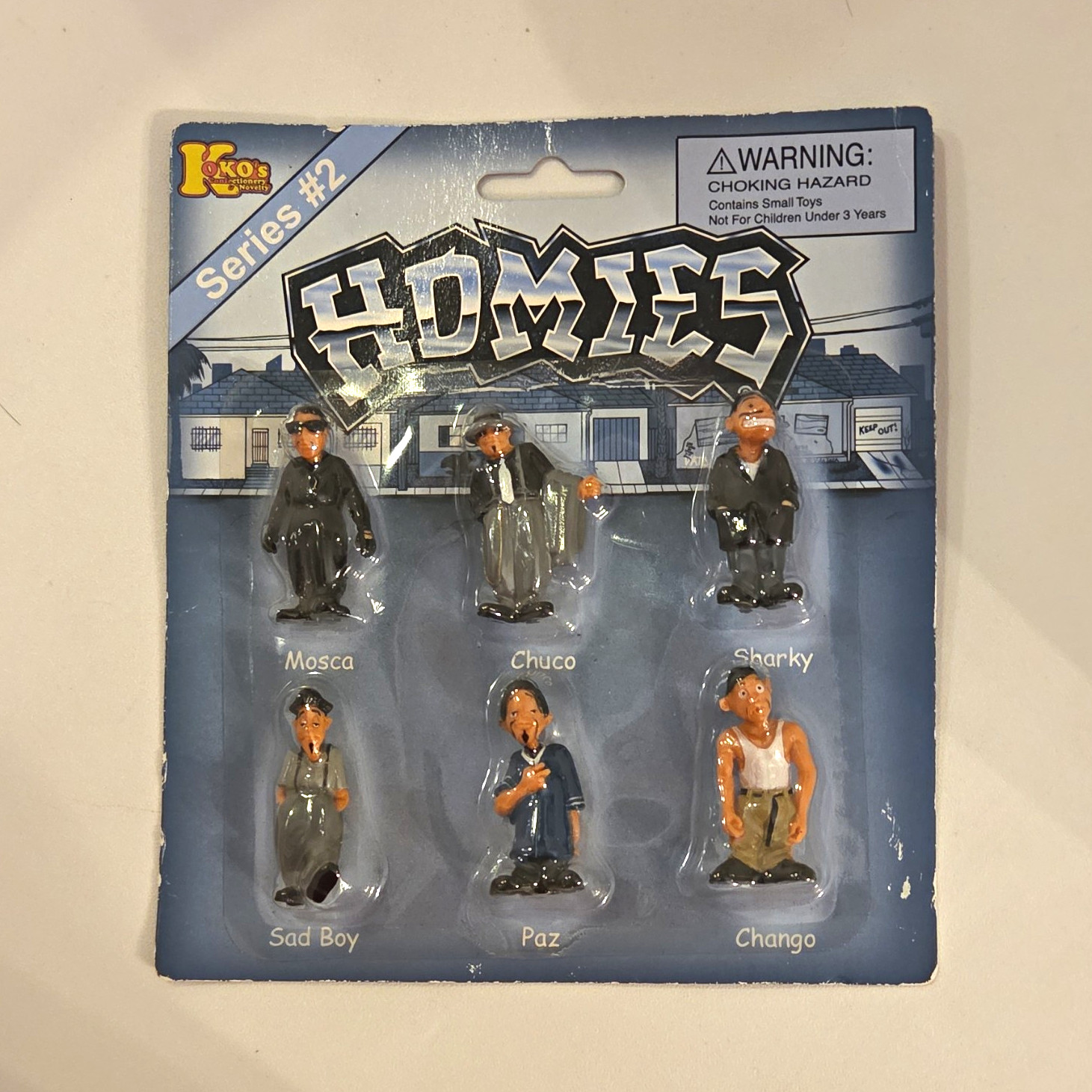 Homies Series #2 6-Pack Mini Figure Set Mosca Chuco Sharky Sad Boy Paz