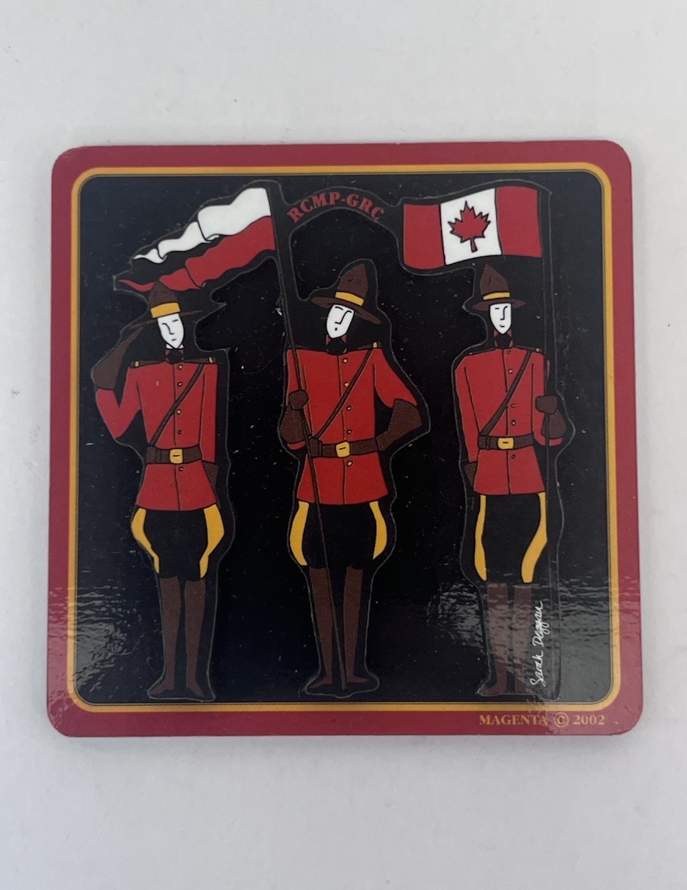 Vintage Canada Royal Canadian Mounted Police RCMP Souvenir Magnet- Sarah Deggau