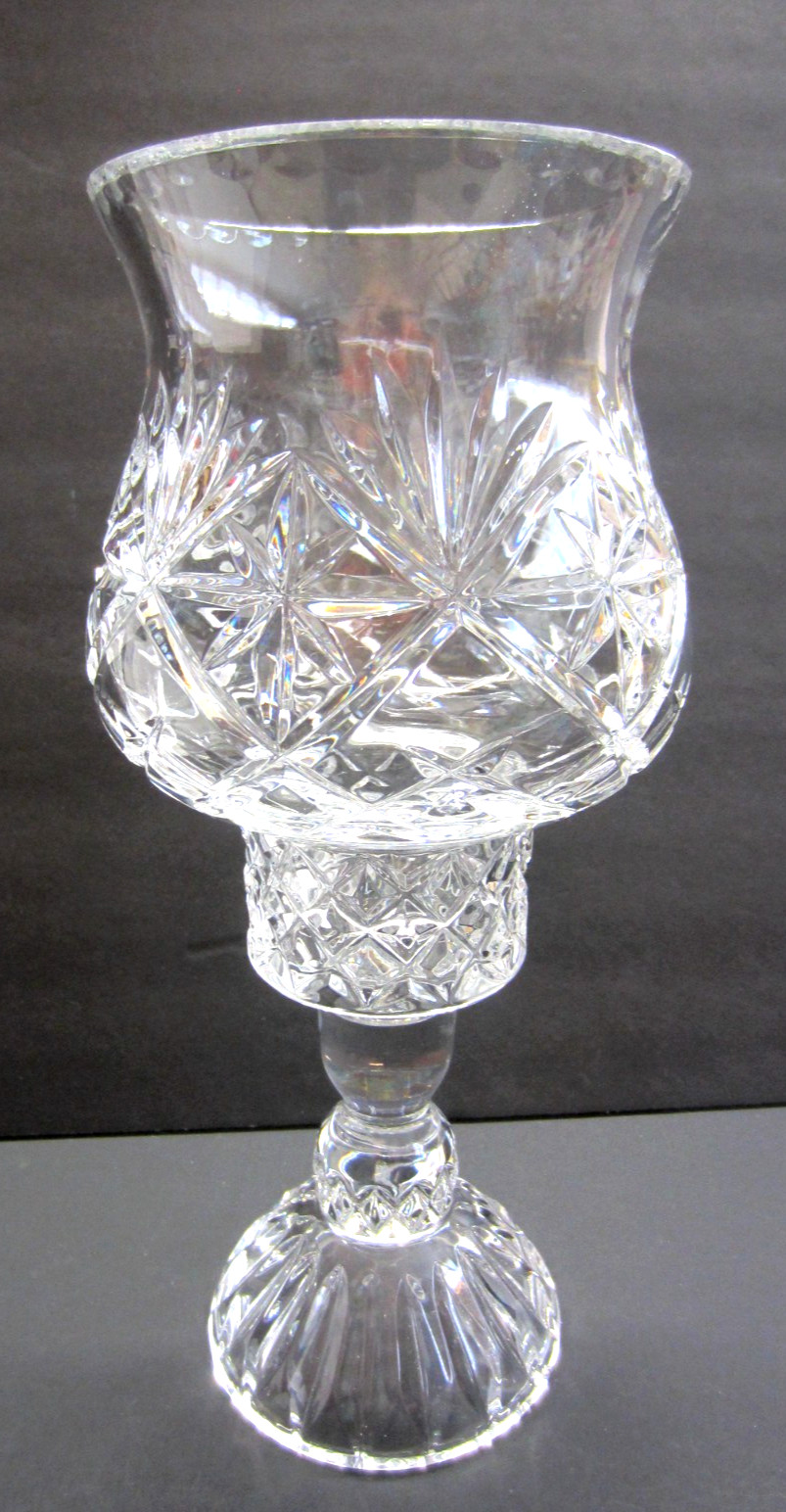 Vintage  Shannon Lead Crystal Fairy Lamp Light Candle Holder 12\
