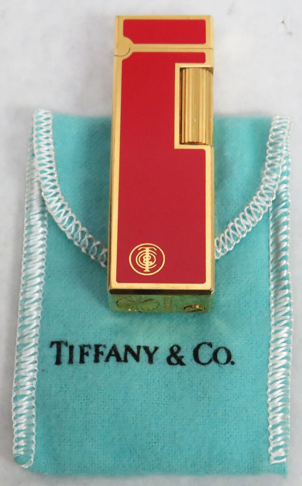 VINTAGE TIFFANY & CO RED LACQUER ENAMEL & GOLD 2.5\