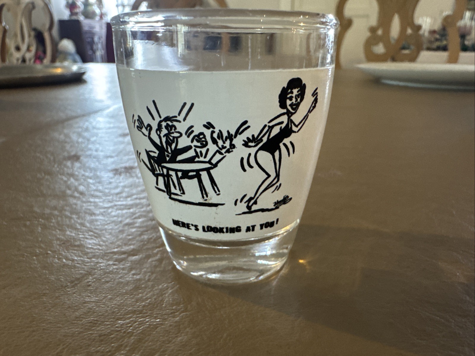 Funny Shot glass  “here’s Looking At You”
