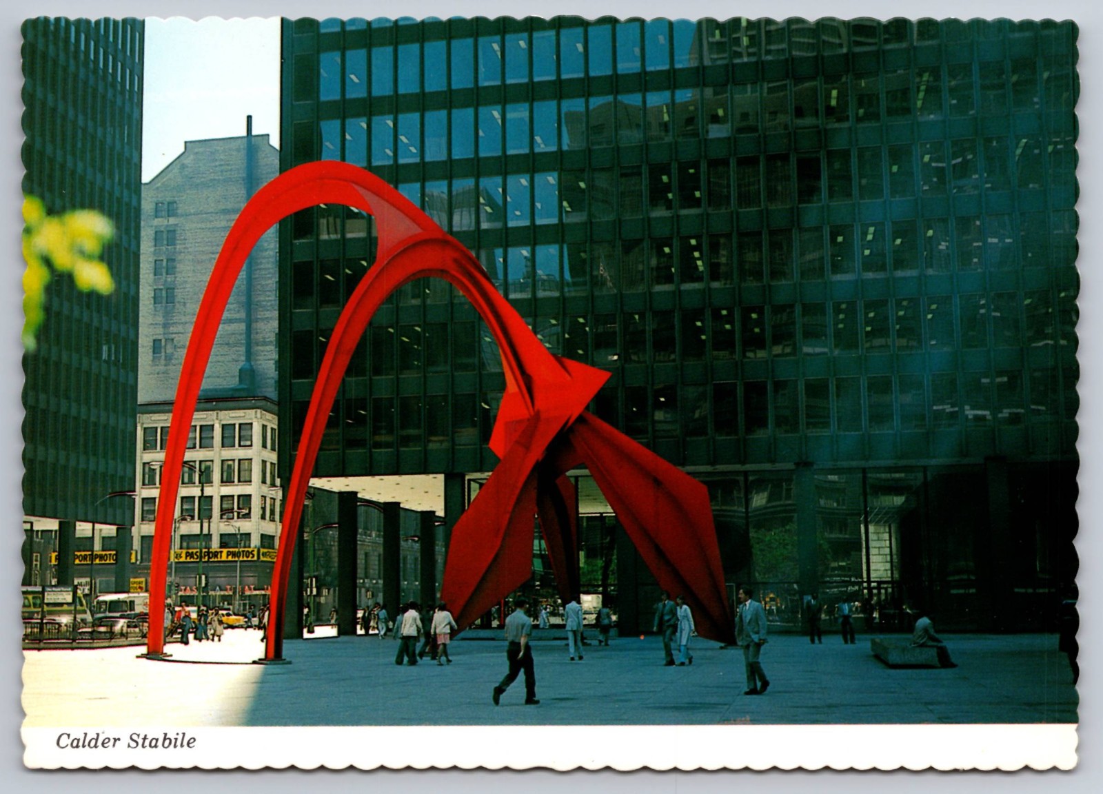 Calder Stabile Statue Dearborn St. Chicago Illinois Vintage