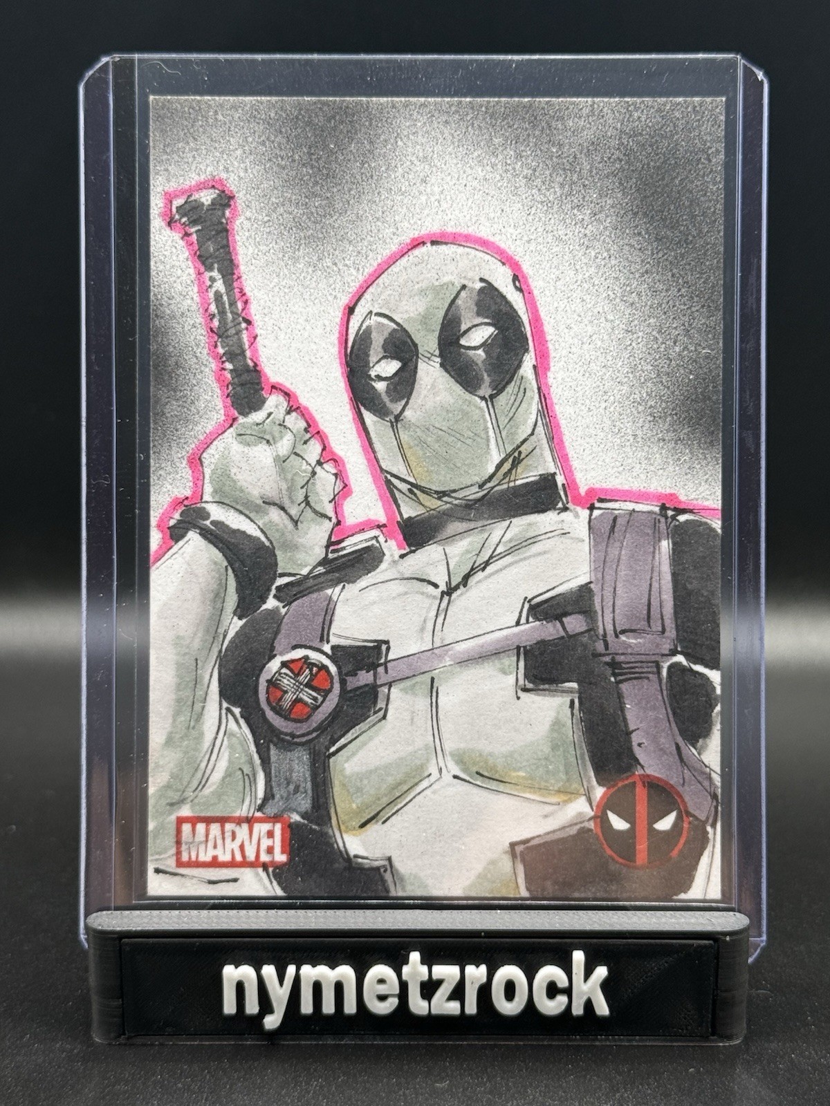 2025 Topps Chrome Deadpool Sketch by DMN X-Force Deadpool