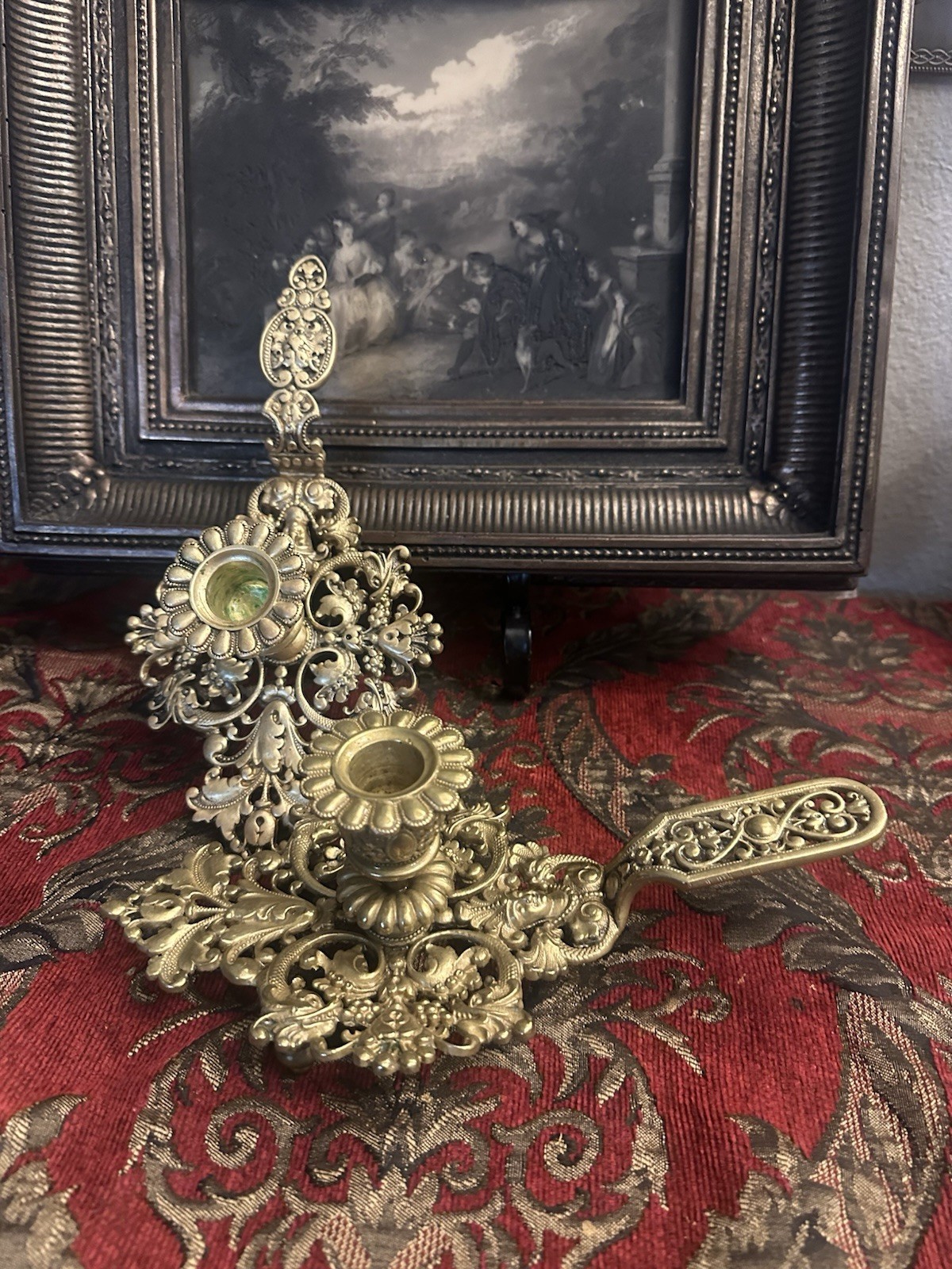 Antique French Candlesticks Candle Holders Louis XV FACE Nouveau