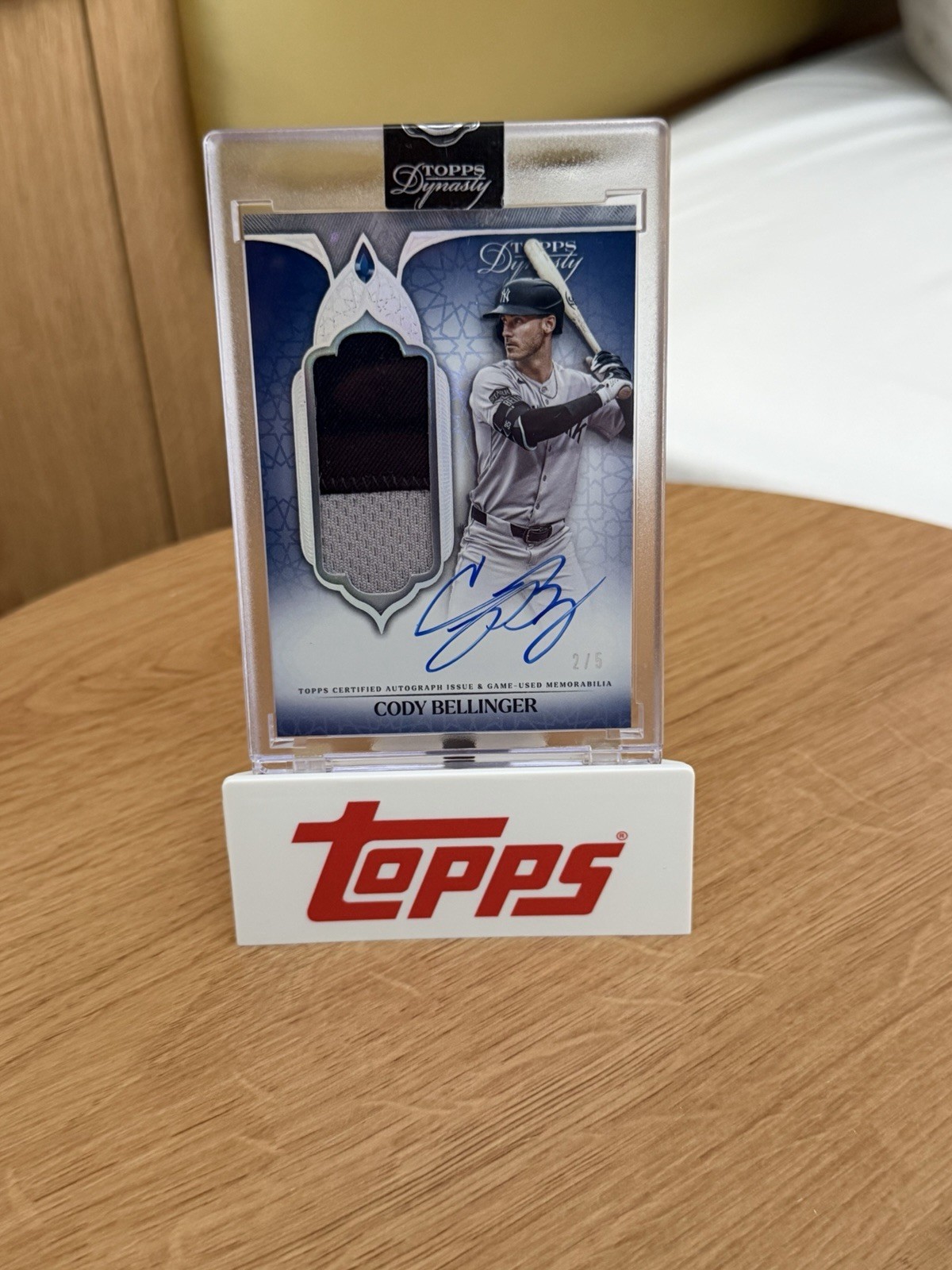 2025 Topps Dynasty Cody Bellinger Dynastic Deed Patch Auto 2/5 Yankees Game Used
