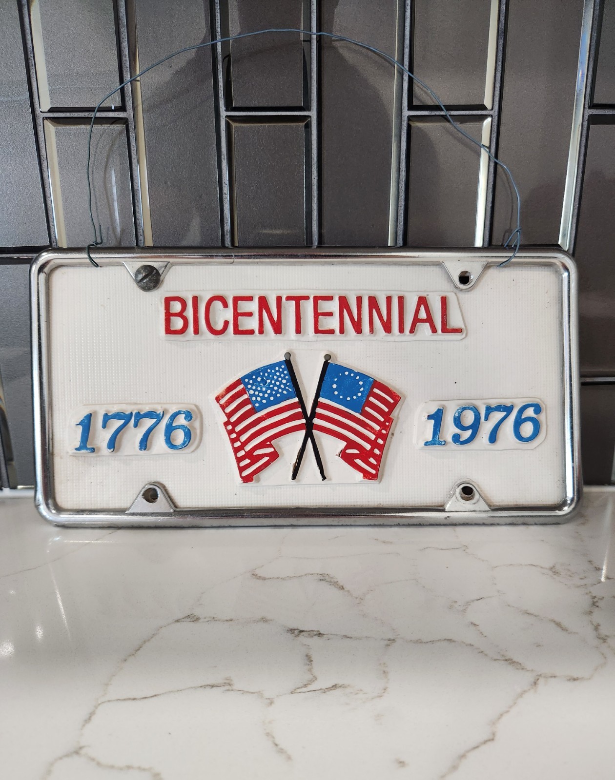 1776-1976 Bicentennial Booster License Plate  Vintage Booster License Plate