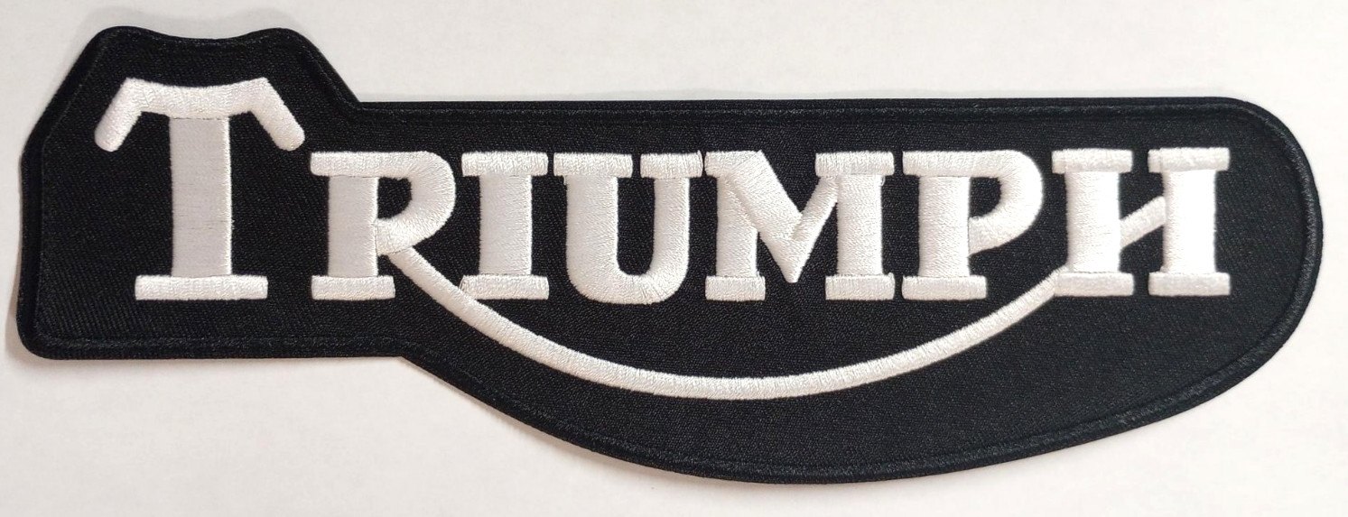 Triumph Motorcycle Biker British Embroidered Patch~8 7/8