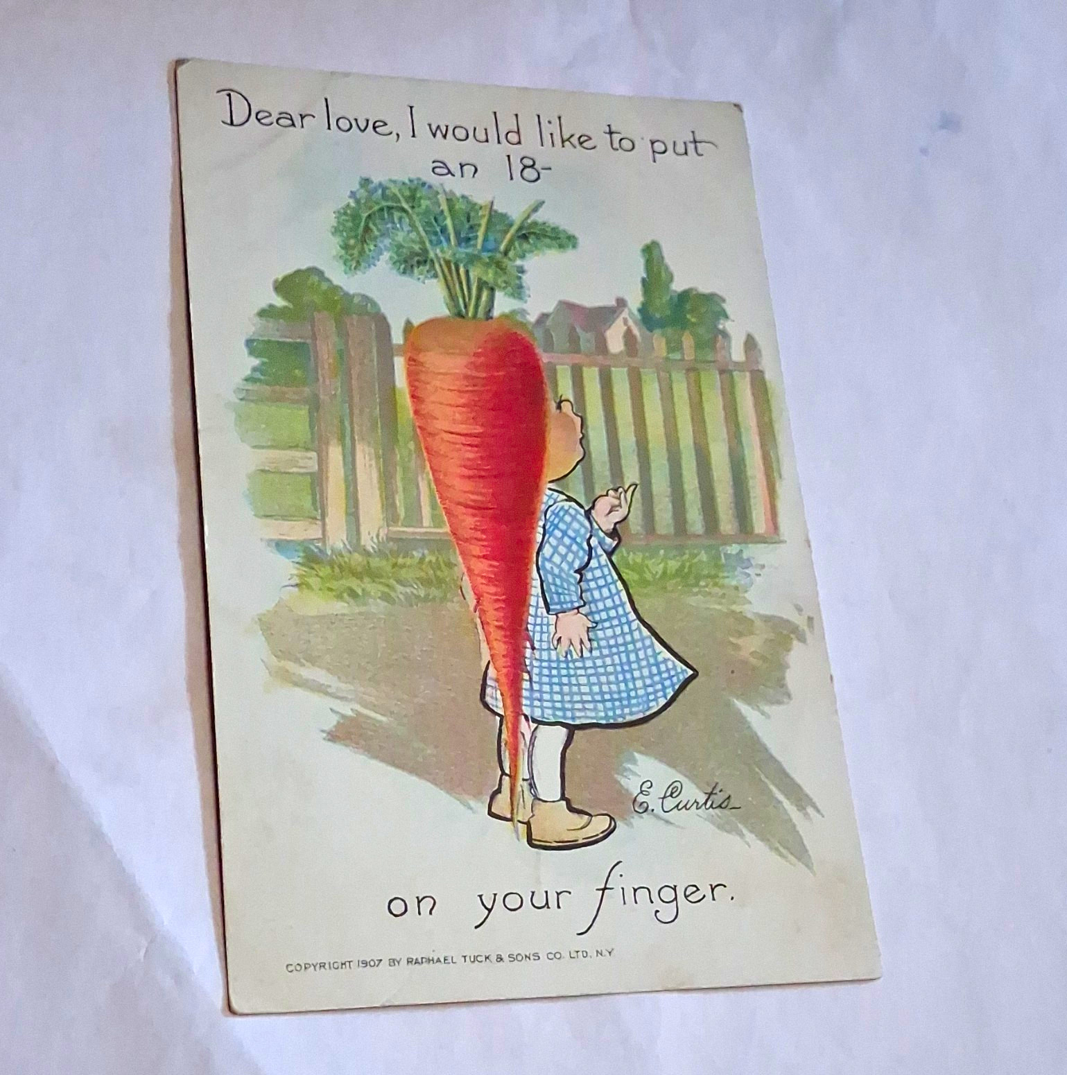 Vintage Tuck’s Post Card Valentine’s Day Comic Card \