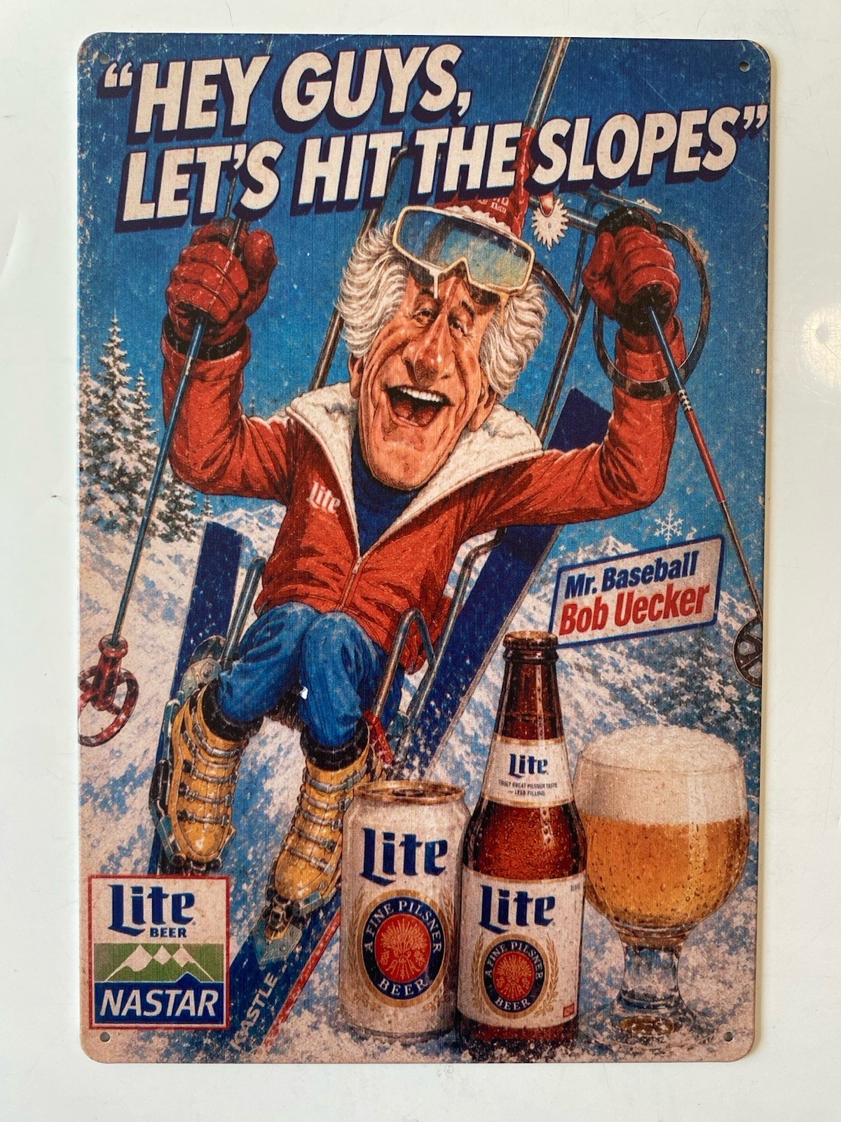 Miller Lite Beer Bob Uecker Sign Milwaukee Brewers High Life - MLB Baseball
