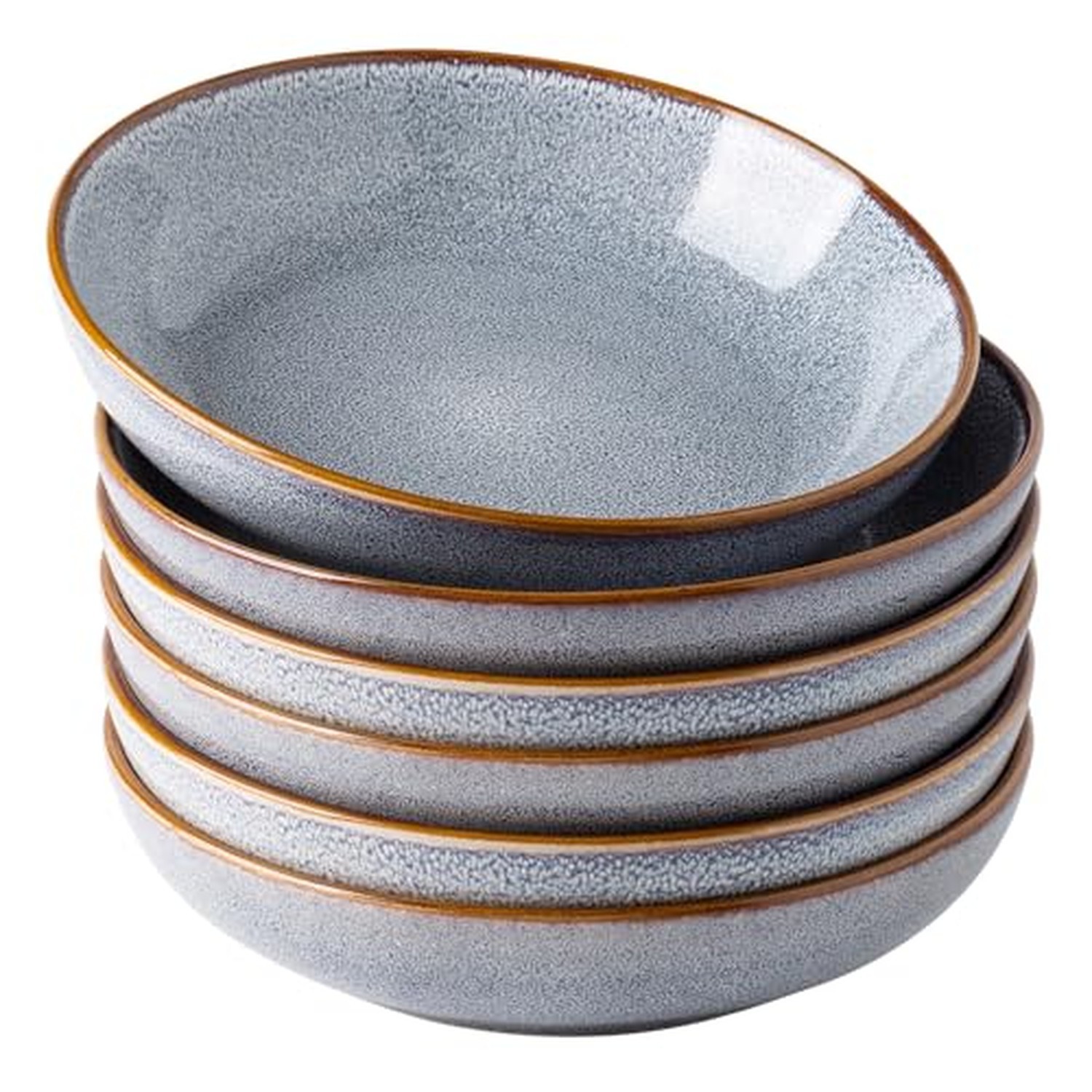 AmorArc 8.5’’ Ceramic Pasta Bowls Set of 6, 36oz Large Stoneware Bow