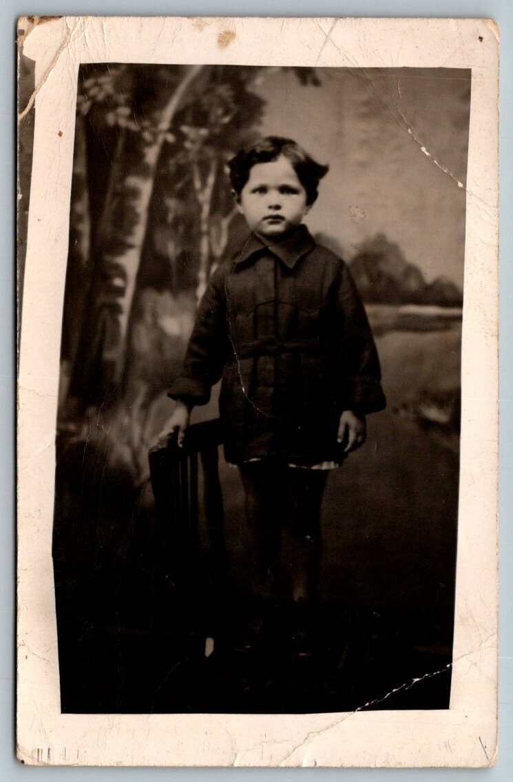 RPPC Young Boy   Real Photo   Postcard