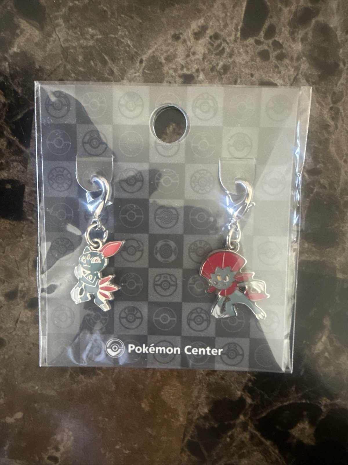 Pokemon Center 215 461 Sneasel Weavile Metal Charm Key Chain SEALED