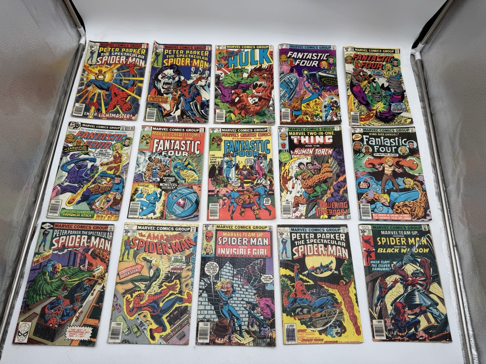 Vintage Marvel Comics Lot 15 Spider-Man Fantastic Four Hulk 1970s Bronze Age #4