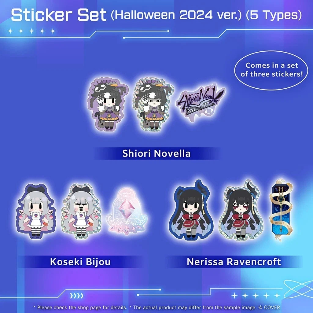 Hololive English Advent 2nd Anniversary Sticker Set Shiori, Biboo, Nerissa