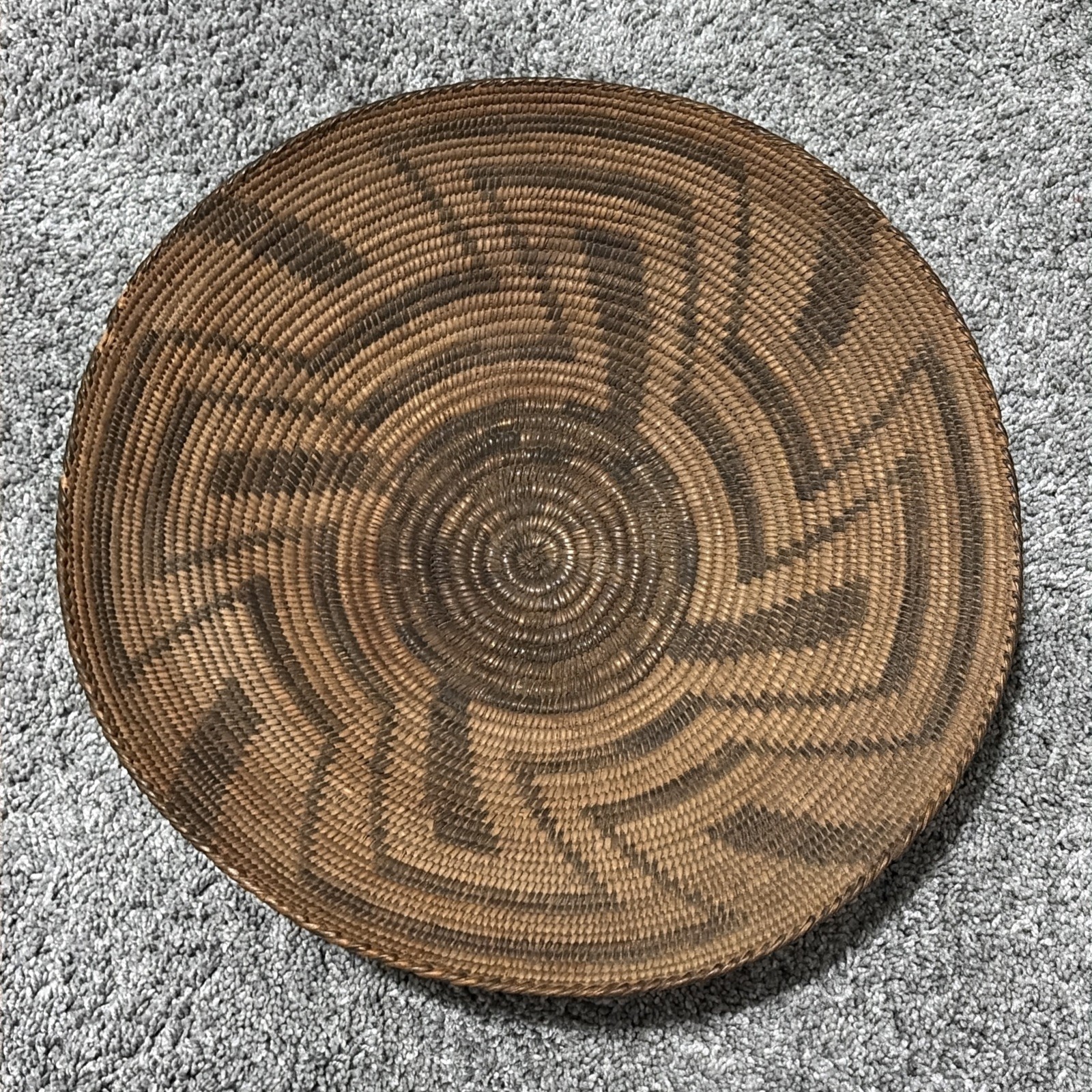 Antique Native American Pima Basket Whirling Logs PLEASE READ INFO