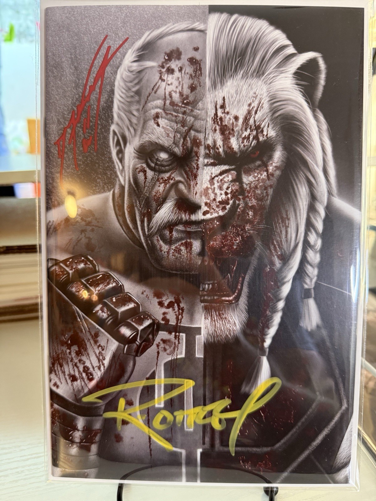 2XSIGNED Invincible: BATTLE BEAST #11 LTD to 899 OTTLEY/SANCHEZ SDCC COA NM/MINT