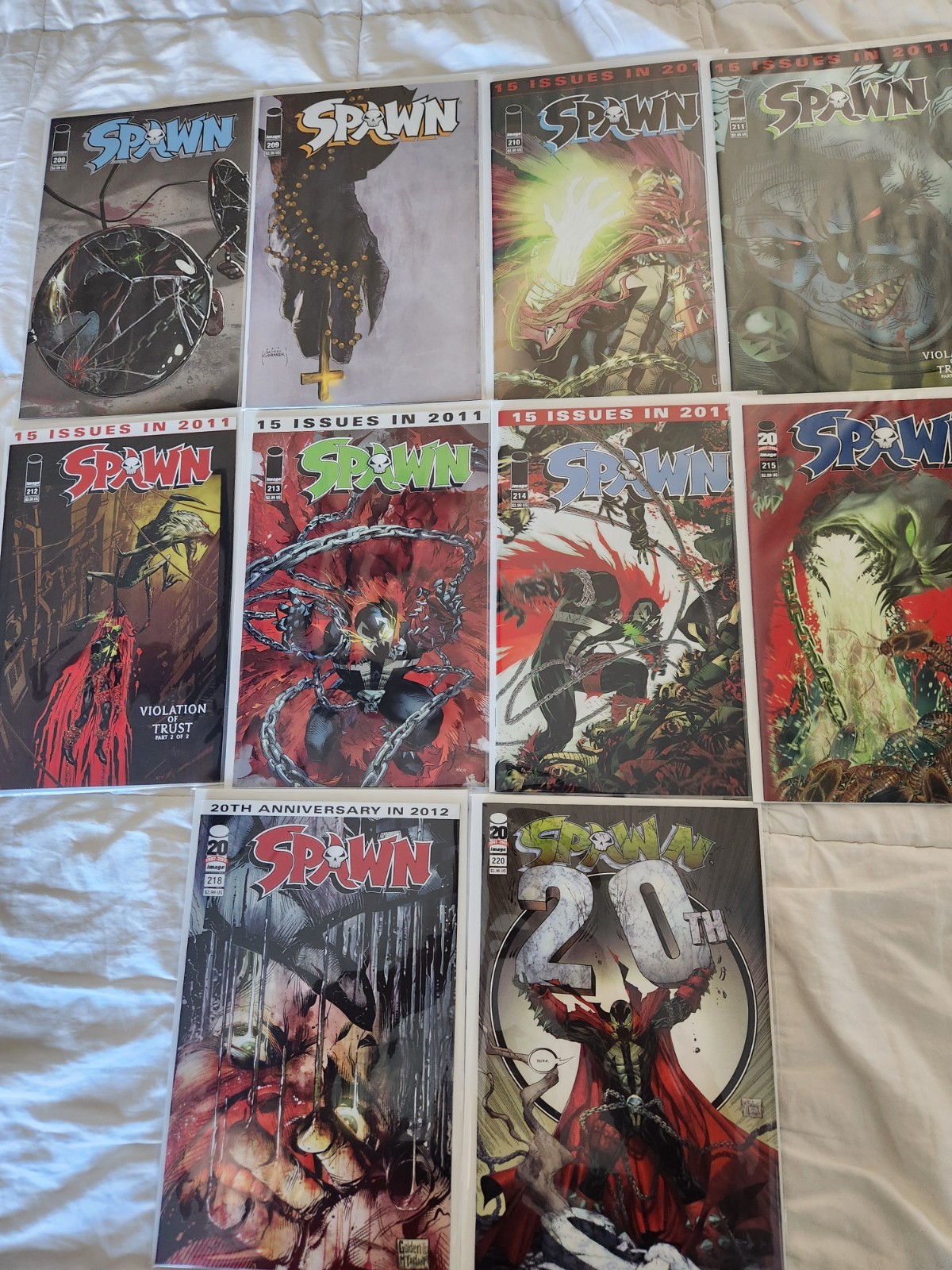 Spawn #208-215, 218,220 High Grade Lot Todd McFarlane (Image Comics) Low print.