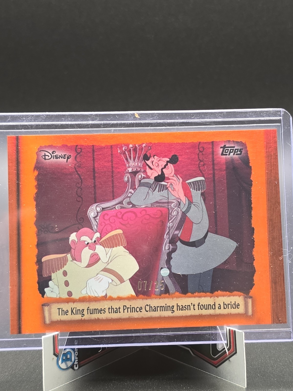2025 Topps Disney /25 The King Fumes Orange