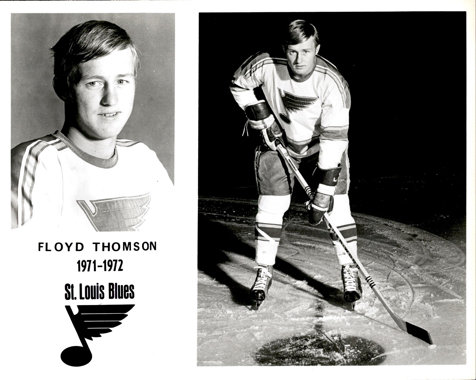 PF17 Original Photo FLOYD THOMSON 1971-72 ST LOUIS BLUES NHL HOCKEY LEFT WING