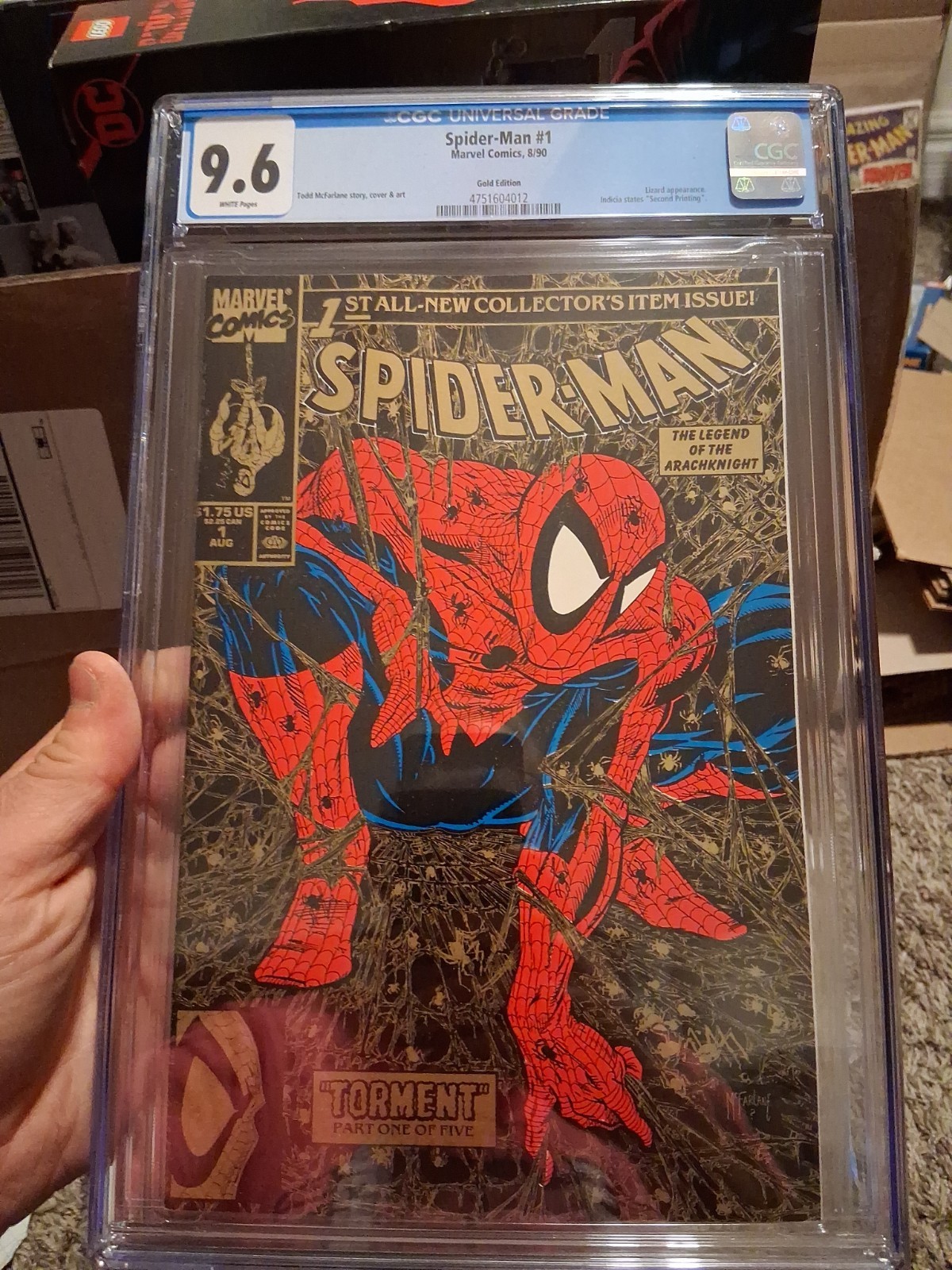 Spiderman 1 cgc 9.6 Marvel 1990 GOLD Edition Todd McFarlane cover story art WP