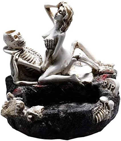 Cigar Ashtray Halloween Skull Sexy Man Large Cigarette Ashtrays Stand Use as Out